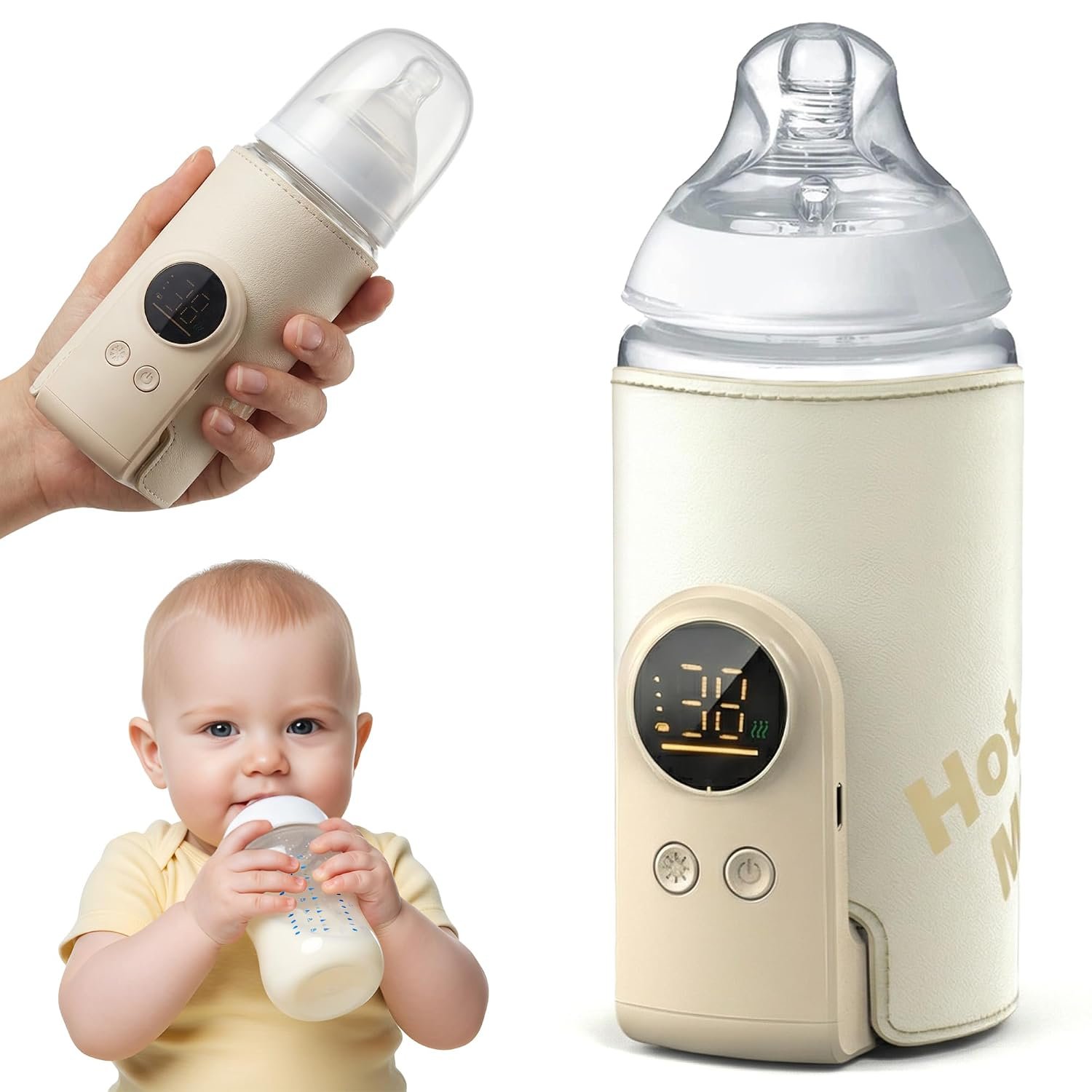 Warmer Baby Bottle for Travel – Fast Heating with Temperature Control
