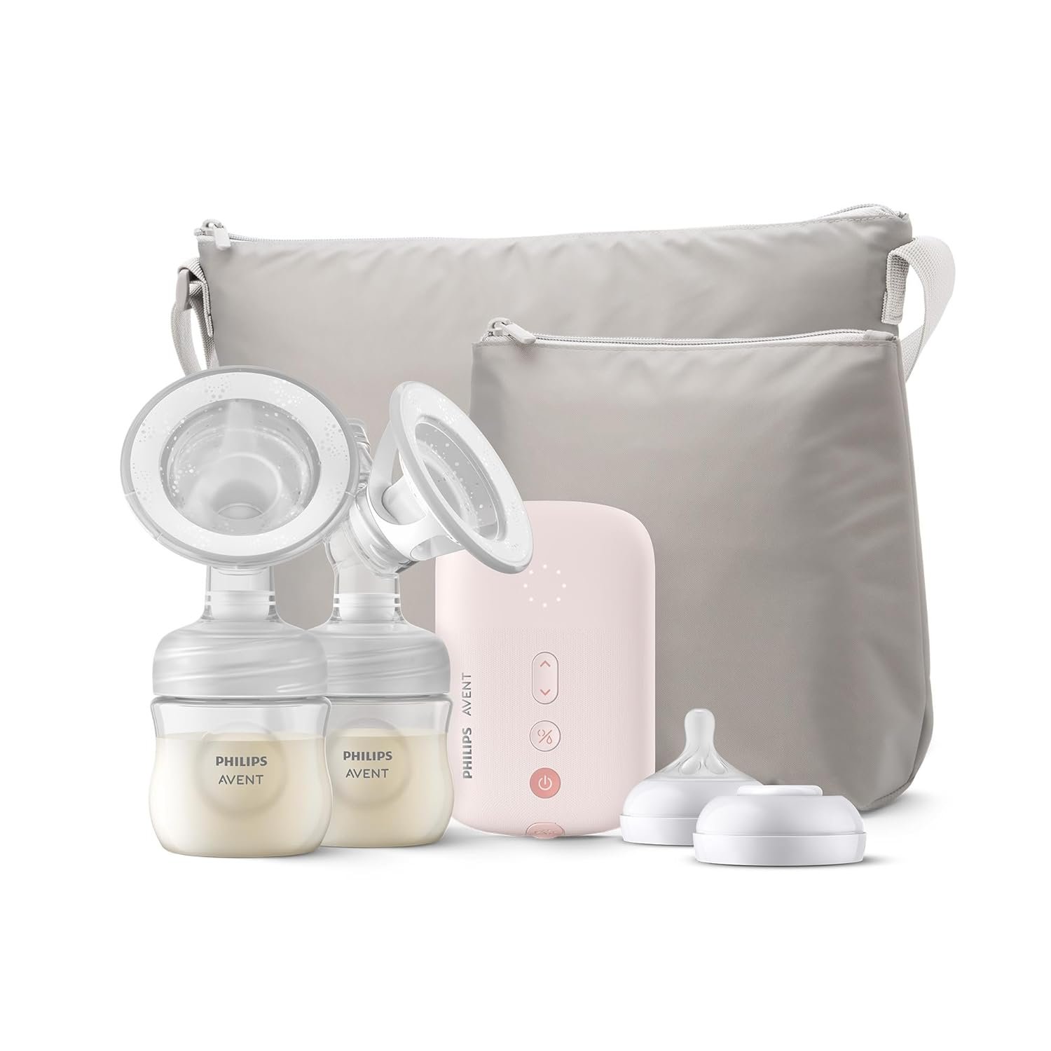 Philips Avent Double Electric Breast Pump – Electric Breast Pump, Hospital Strength, with Travel Bag and Pouch, SCF393/82