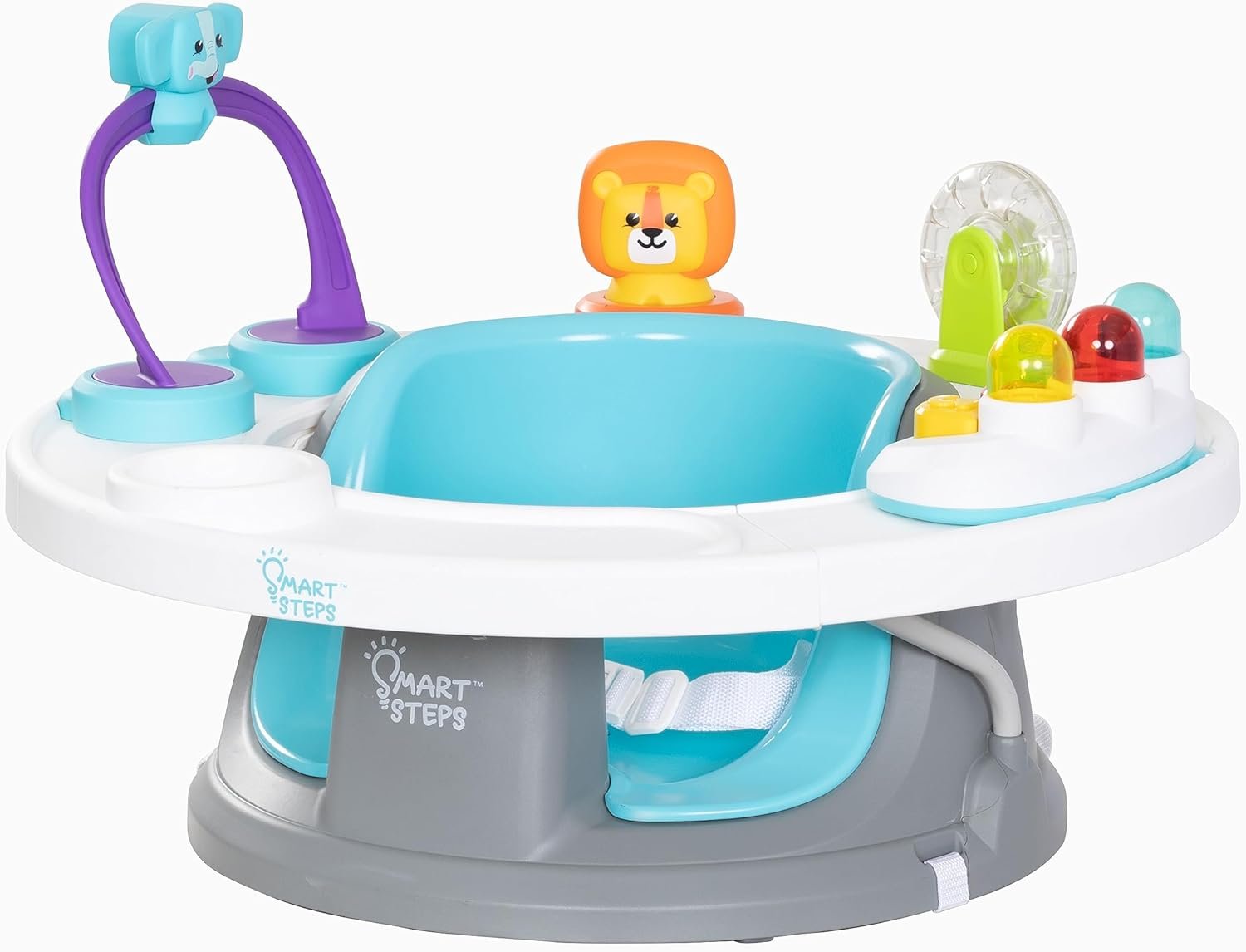 Smart Steps® Explore N’ Play 5-in-1 Activity to Booster Seat, Blue Safari Fun