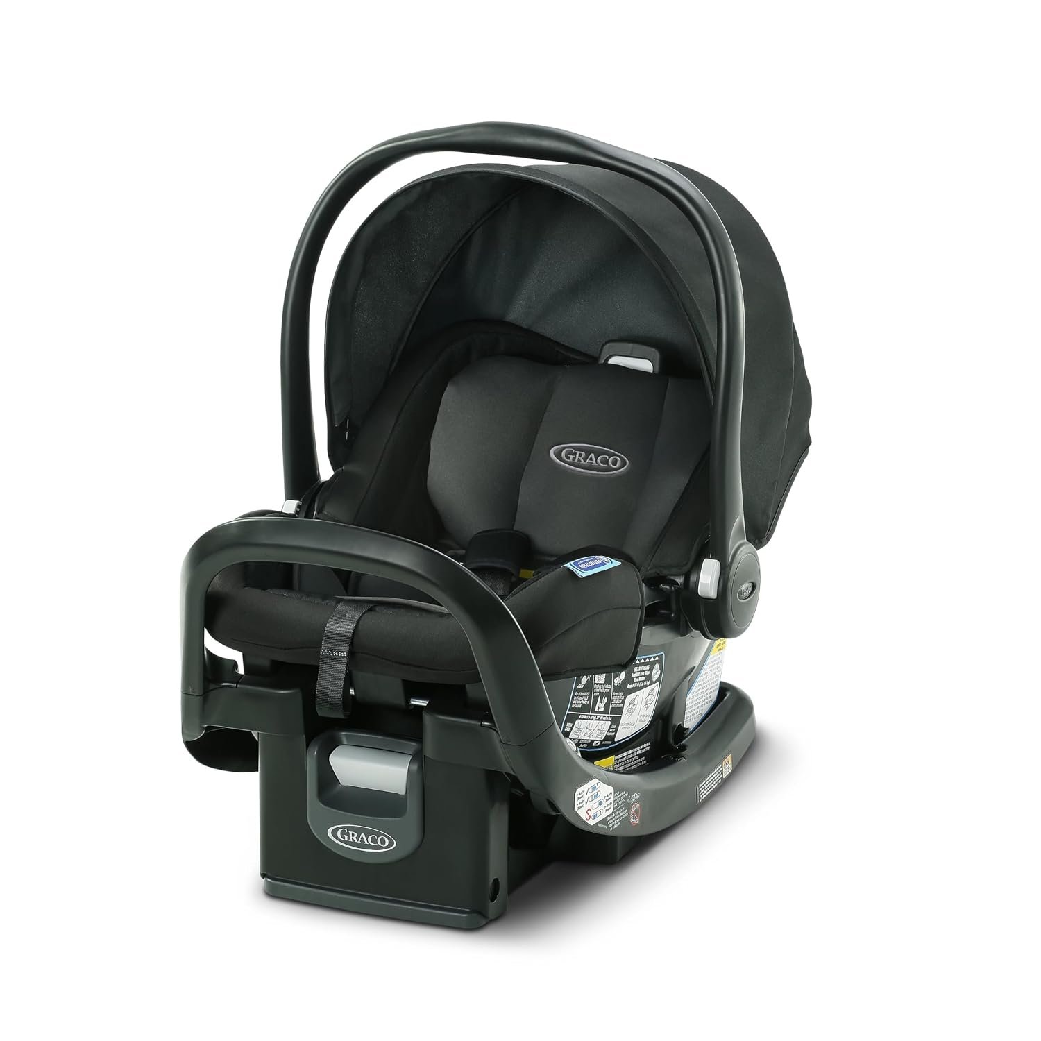 Graco SnugRide SnugFit Infant Car Seat, Baby Car Seat with Anti Rebound Bar for Extra Safety, No-Rethread Harness, Latch Equipped Carseat, Baby Essentials, Gift for New Parents, Gotham
