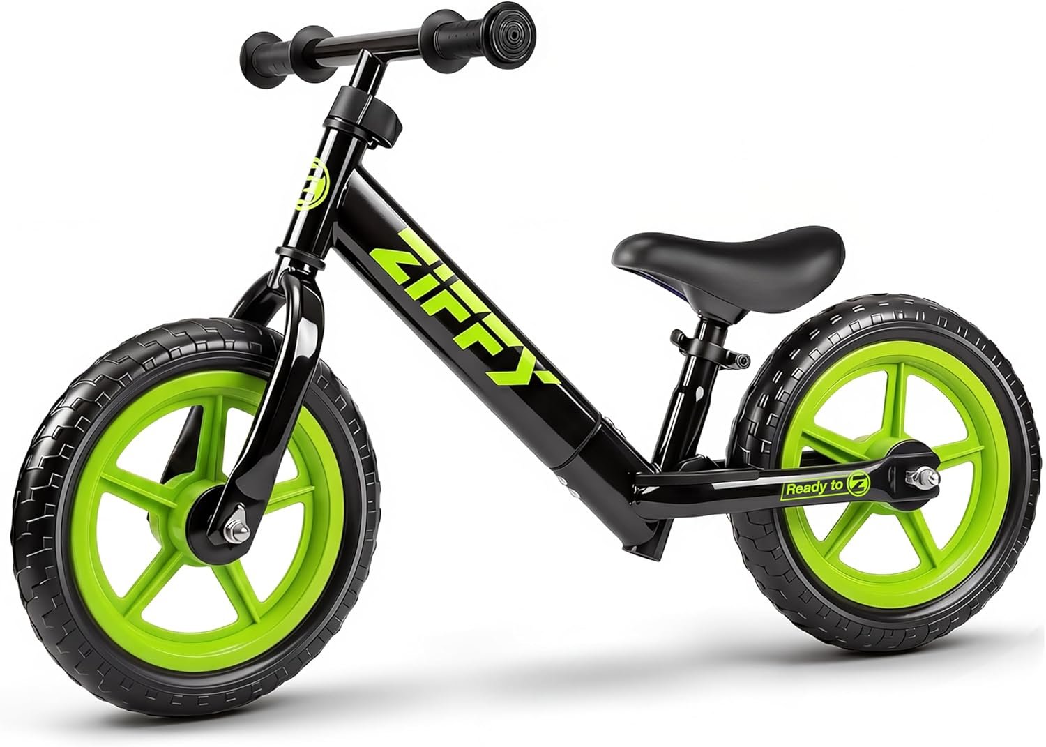 ZIFFY 12 Inch Toddler Balance Bike for 2-5 Years Old, No-Pedal Kids Balance Bike Toy, Lightweight Steel Frame, Sporty Outdoor Gift for Boys & Girls