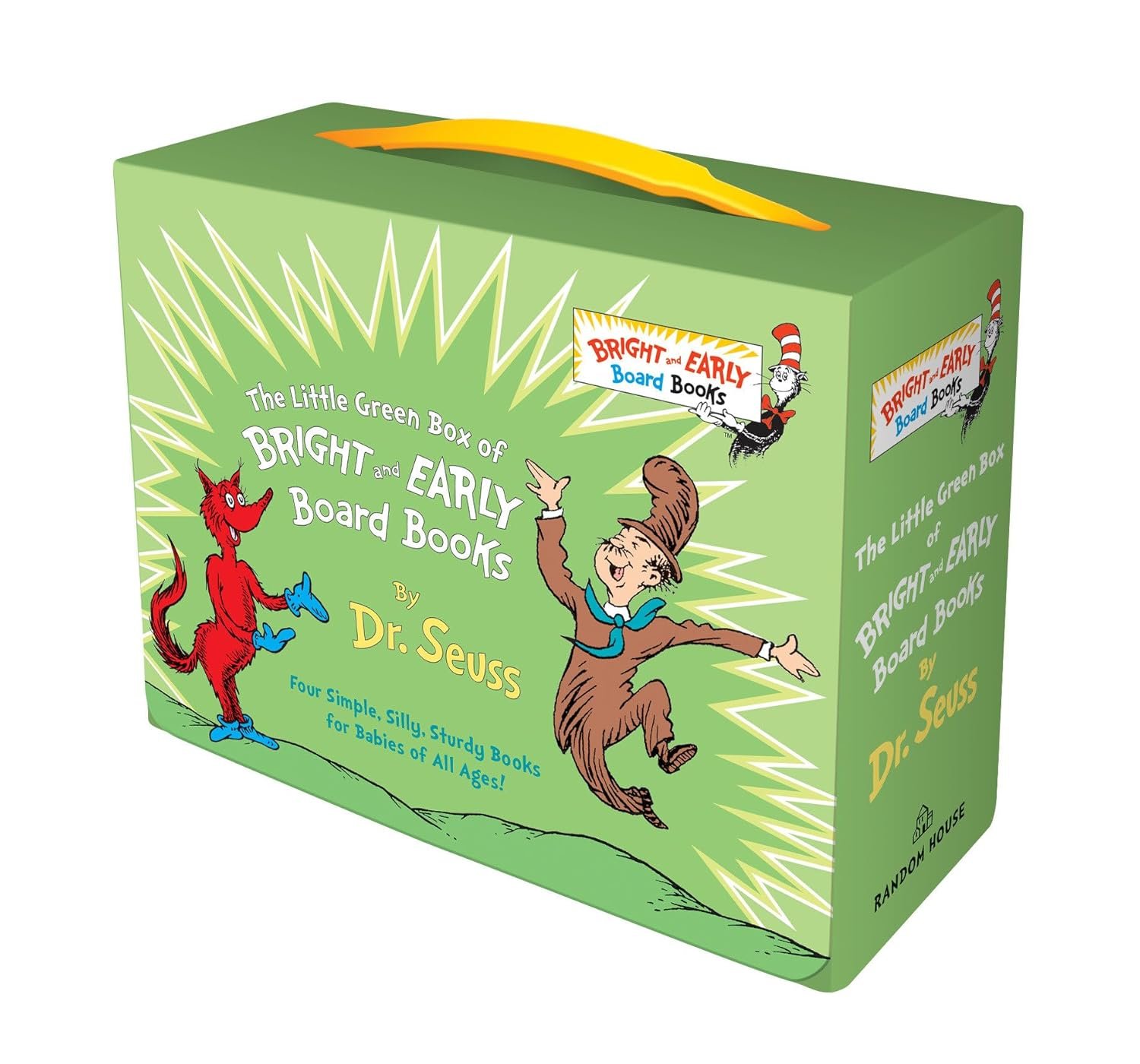 Little Green Boxed Set of Bright and Early Board Books: Fox in Socks; Mr. Brown Can Moo! Can You?; There’s a Wocket in My Pocket!; Dr. Seuss’s ABC