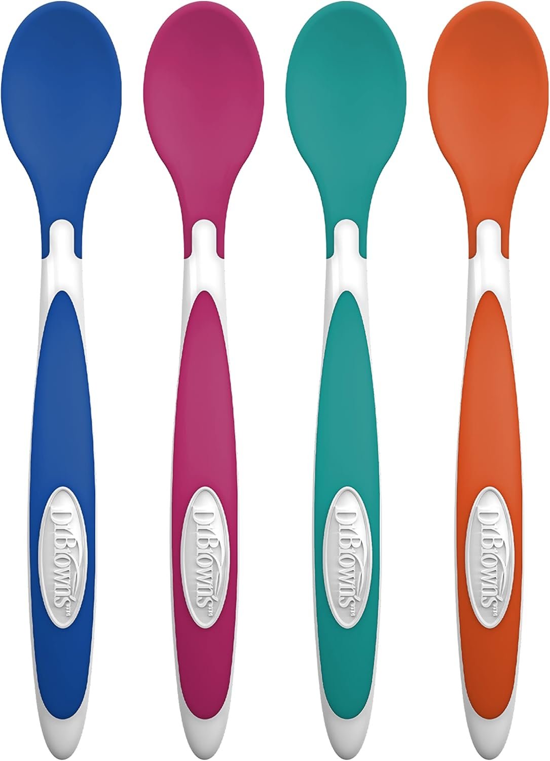 Dr. Brown’s Designed to Nourish TempCheck Spoons, 4-Pack, Blue