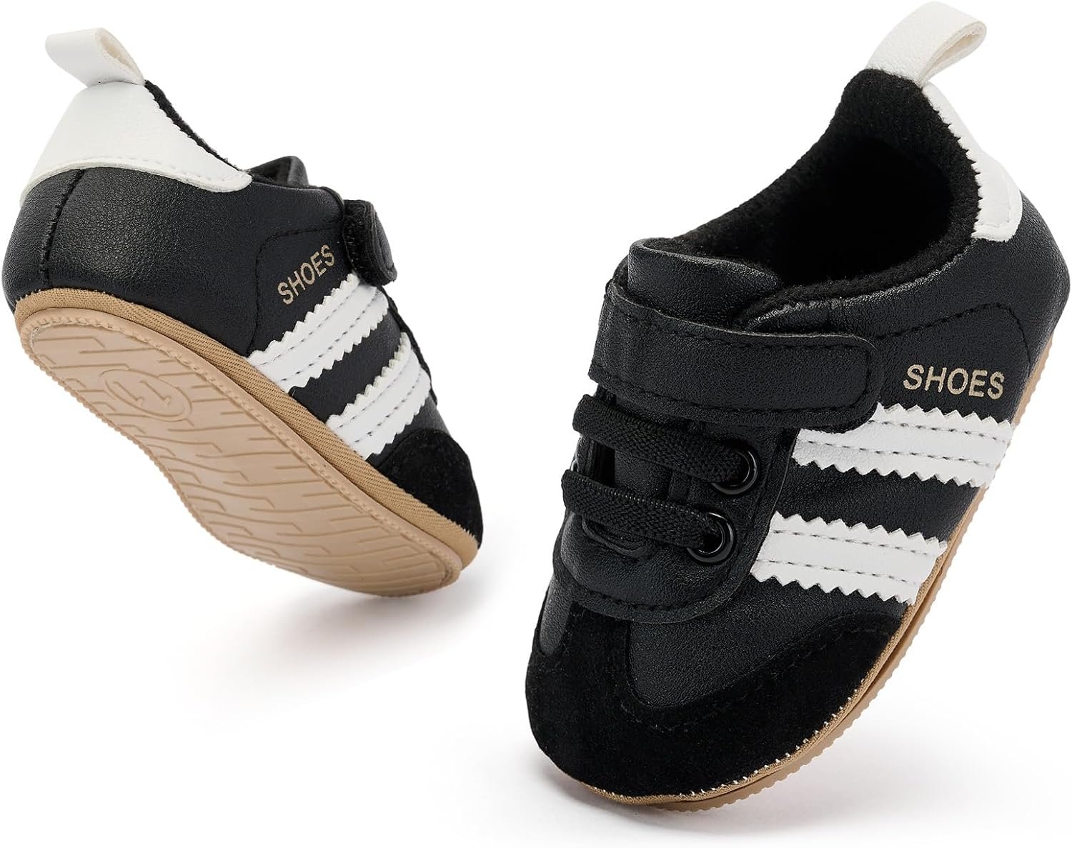 BACSAC Baby Shoes for Boys Girls Non Slip Low Top Infant Walking Shoes Breathable Comfort Toddler Walker Shoes Pull On Newborn Baby Sneakers 3 6 9 12 Months