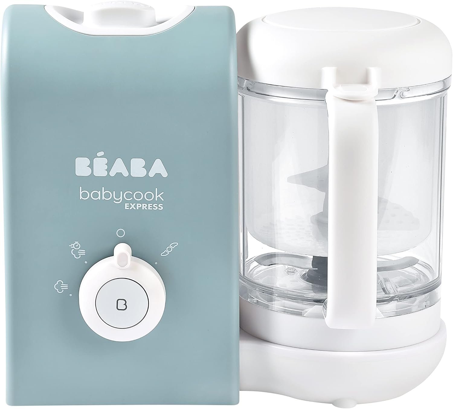 BEABA Babycook Express – the Fastest Babycook, Baby Food Maker, Baby Food Processor, Baby Food Steamer, Large Capacity, Make 34 Servings of Healthy Food for Baby in 15 Mins, Baltic Blue