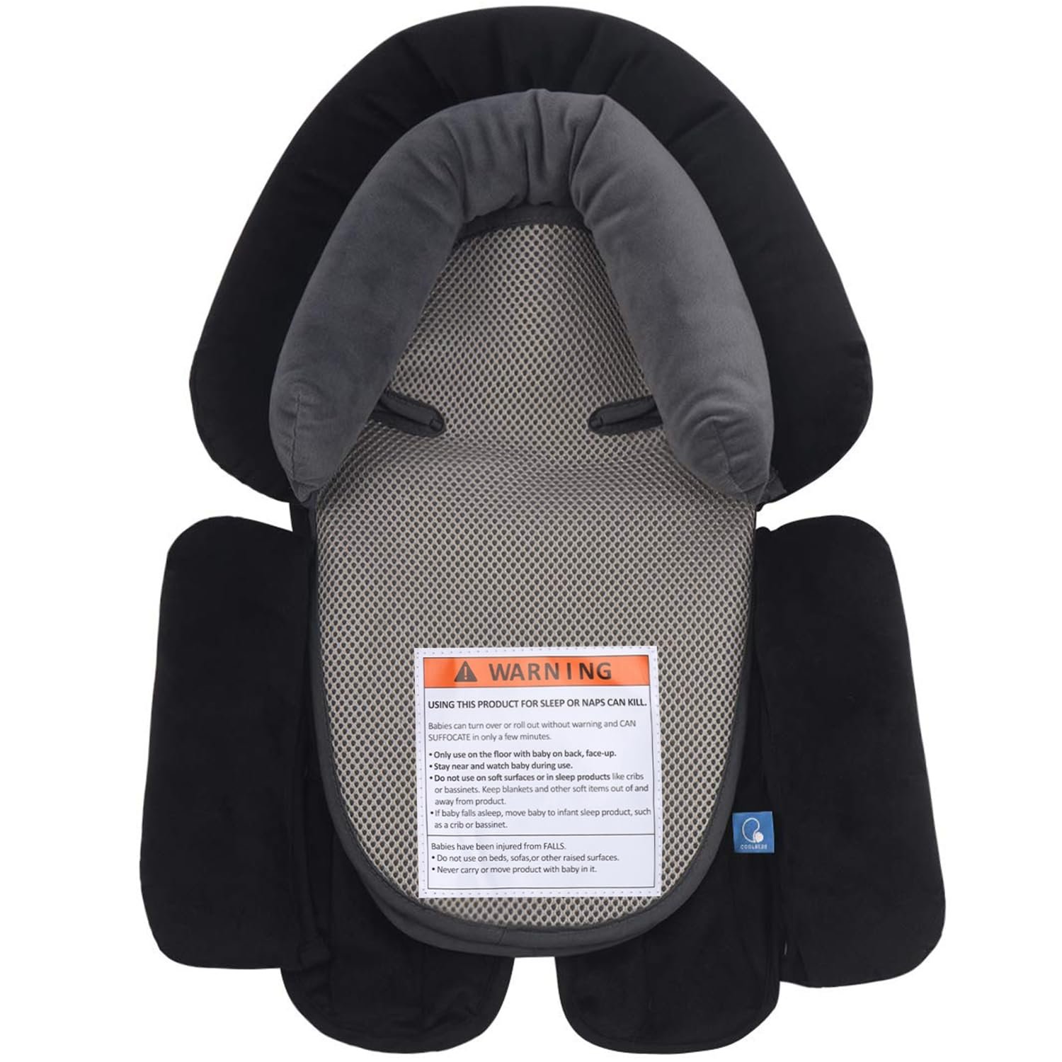 COOLBEBE Upgraded 3-in-1 Babybody Support for Newborn Infant Toddler – Extra Soft Car Seat Insert Cushion Pad, Perfect for Carseats, Strollers, Swings, Black