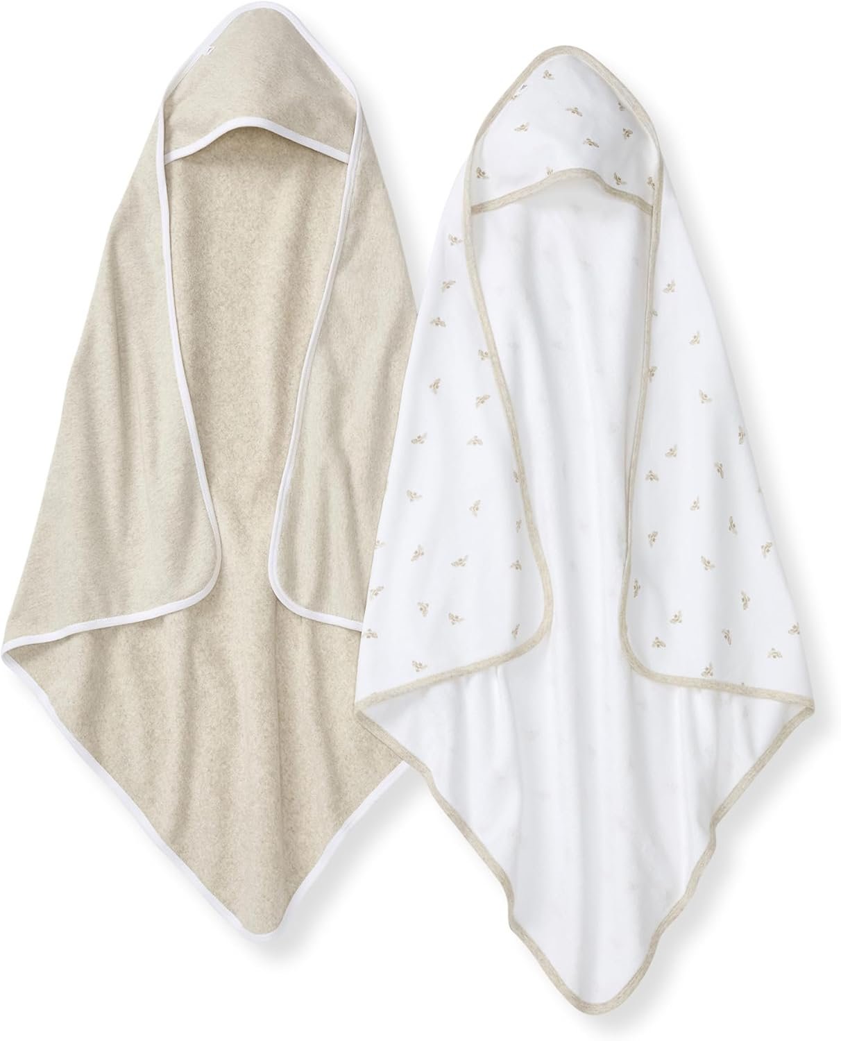 Burt’s Bees Baby Infant Hooded Towels, Organic Cotton, Unisex Bath Essentials, Nursery Towel with Hood Set, 29 x 29 in, 2-Pack