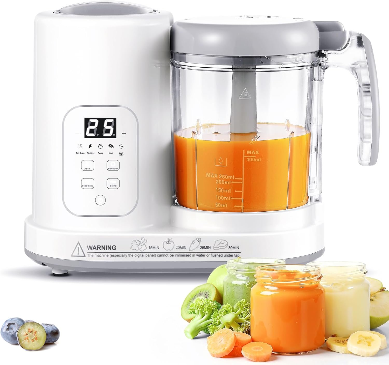Baby Food Maker Pro Steamer Blender: 4 in 1 Auto Steam Blend and Puree Maker with Self-Clean for Healthy Baby and Toddler Meal Prep – BPA-Free