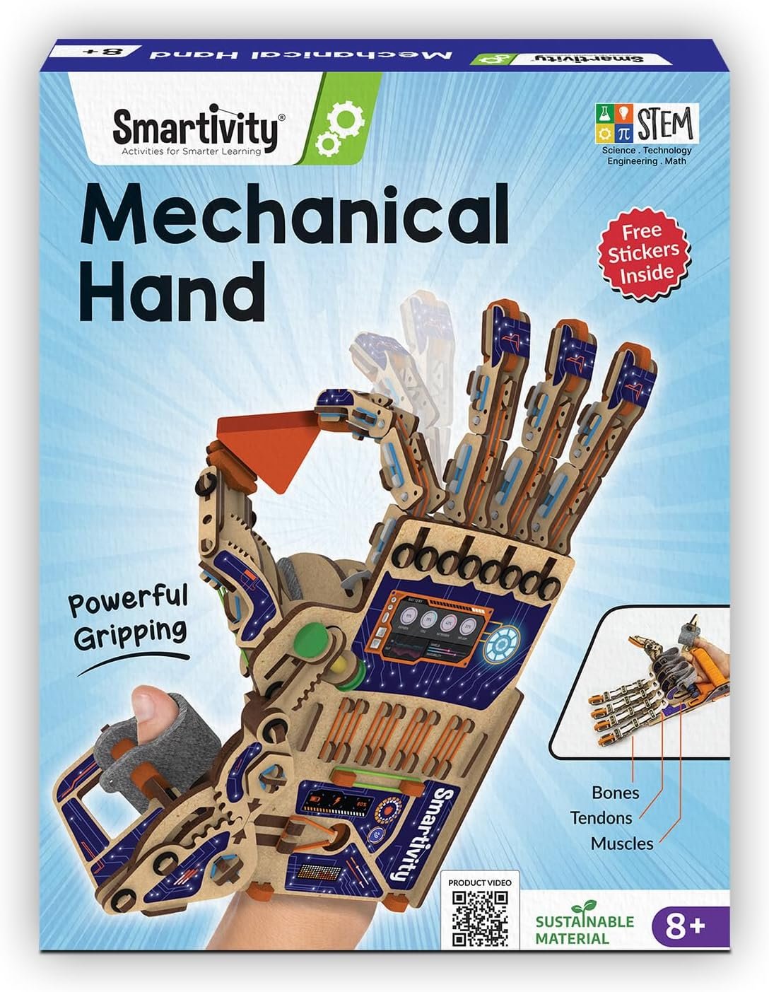 Smartivity DIY Robotic Mechanical Hand STEM Toy for Kids 8-14 Years Old | Parents Choice Award Winner I Birthday Gift for Kids | Engineering Kit for 8, 9, 10, 11, 12, 13, 14 Years Old Boys & Girls