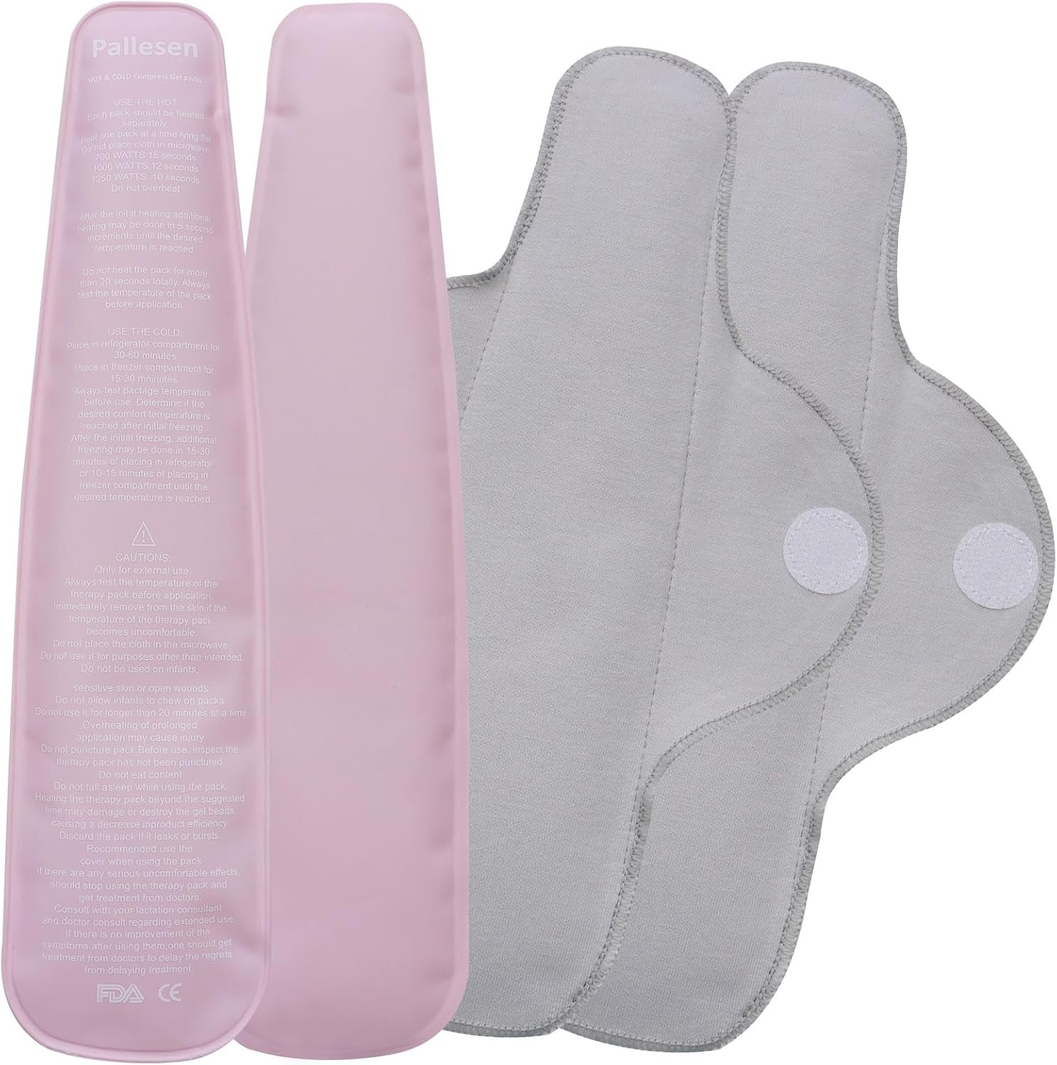 Pallesen Reusable Perineal Ice Packs, Perineal Cooling Pad, Postpartum Cold Packs, Cold and Hot Pack for Women After Birth and Delivery, Pregnancy & Hemorrhoid Pain Relief, Vaginal Discomfort
