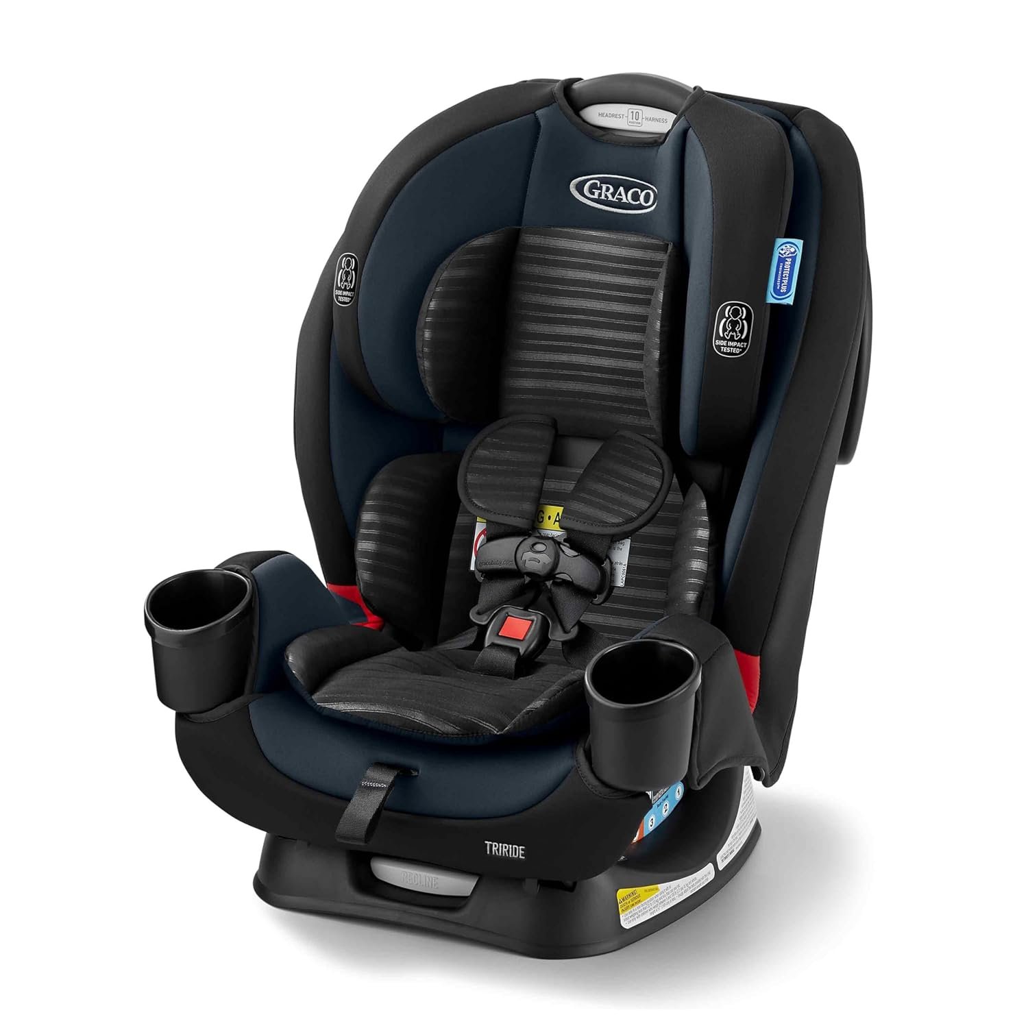 Graco® TriRide 3-in-1 Reclining Car Seat, Clybourne – Rear & Forward Facing Car Seat, Highback Booster, Adjustable Headrest
