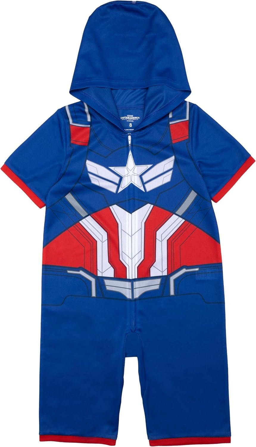 Marvel Boys’ Hooded Blanket Sleeper, Comfortable Pajamas, Soft & Cute Nightwear for Kids