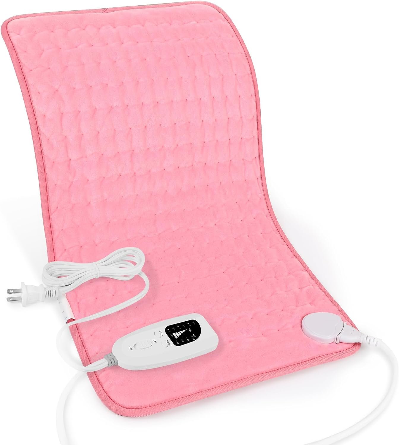 Deepsoon Heating Pad,Electric Heating Pads for Back,Neck,Moist Heating Pad for Abdomen Shoulder Knee Legs,Dry/Moist Heat&Auto Shut Off,Fathers Day Dad Gifts for Men Birthday,BabyPink,24×12 Inch