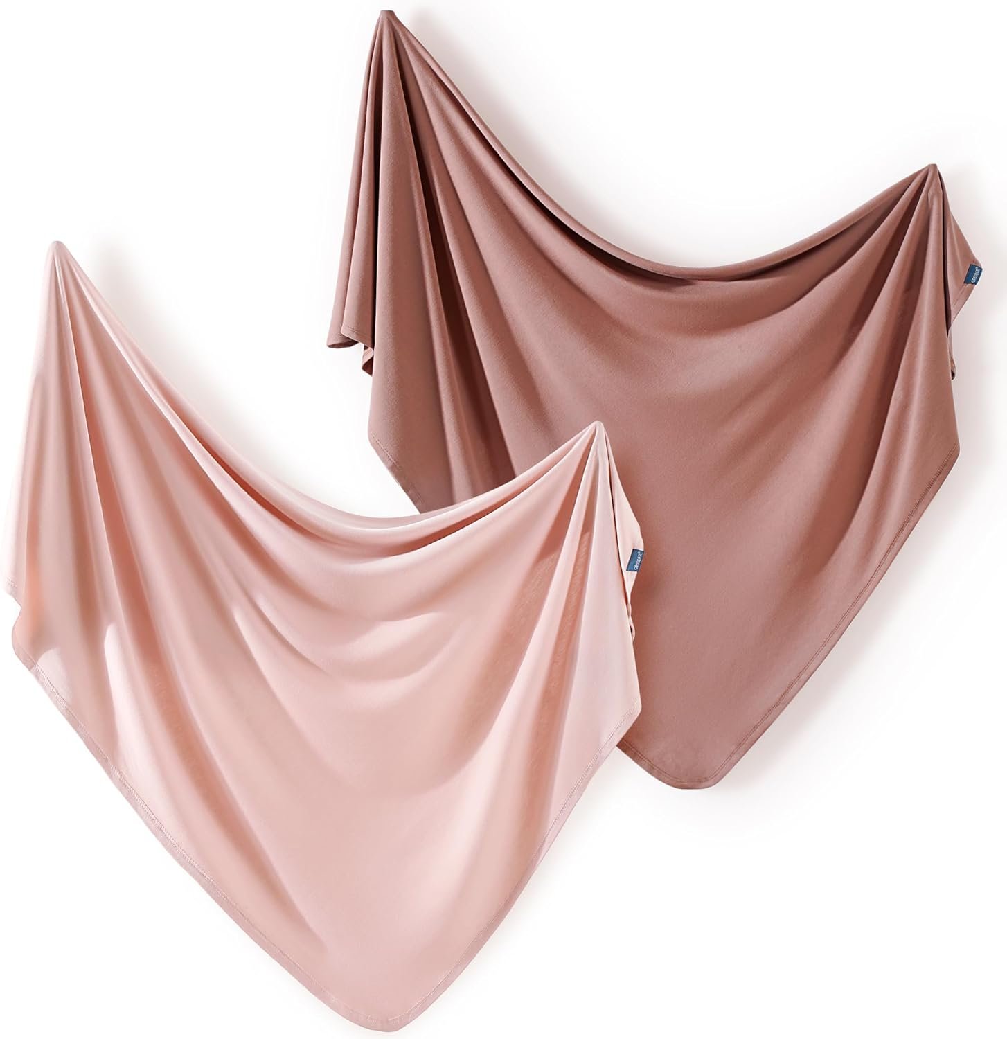 GRSSDER 2 Pack Newborn Swaddle Blanket, Ultra Soft Stretchy Jersey Knit Extra Large Size 33 x 44 Receiving Blankets for Easy Swaddling Baby Snug and Cozy