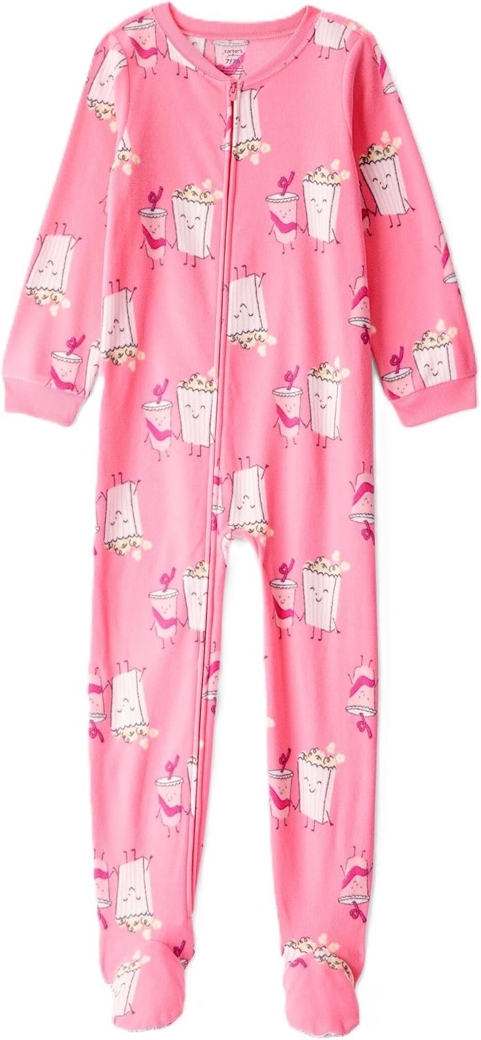 Carter’s Big Girls Footed Microfleece PJ’s Sleeper Pajamas