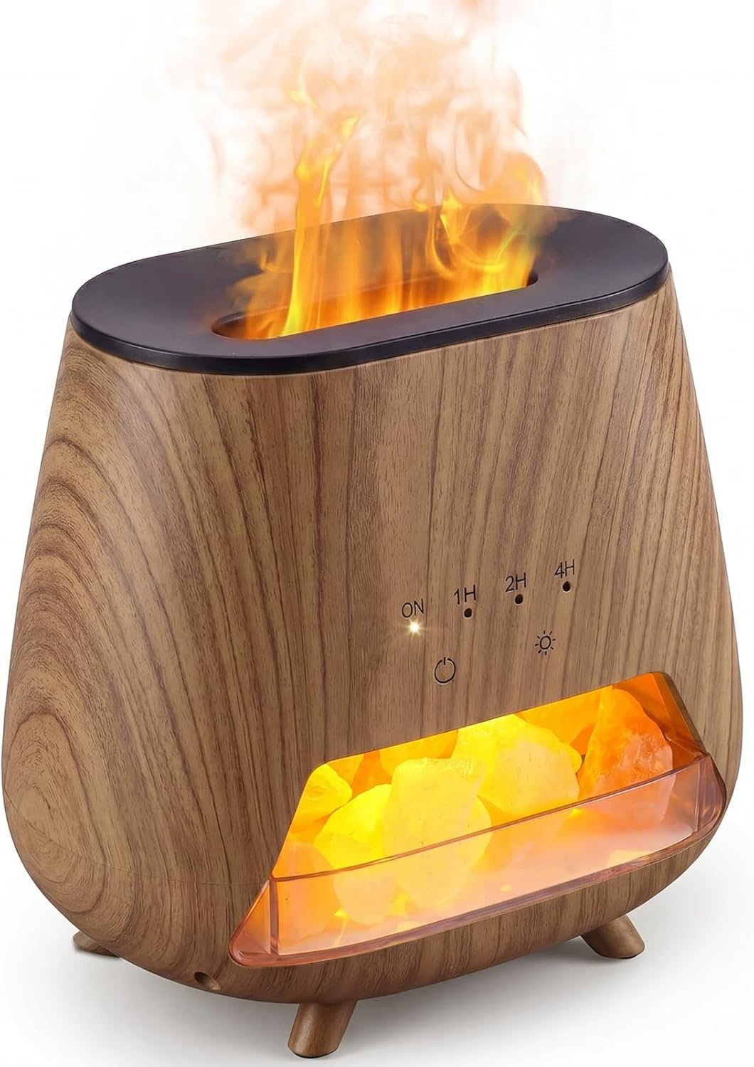 Essential Oil Diffuser for Home, 𝟒-𝐢𝐧-𝟏 Aromatherapy Diffuser & 𝐇𝐢𝐦𝐚𝐥𝐚𝐲𝐚𝐧 𝐒𝐚𝐥𝐭 Lamp, 200ml Cool Mist Humidifier, 𝟗-𝐂𝐨𝐥𝐨𝐫 𝐋𝐄𝐃, Auto Off, Bedroom Office Yoga