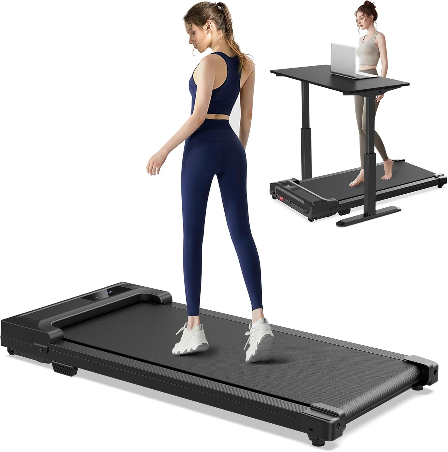 Walking Pad Treadmill for Home – Under Desk Treadmills Mini Portable Walking Running Machine Slim Compact Motorized Electric Treadmill with Adjustable Speed Remote