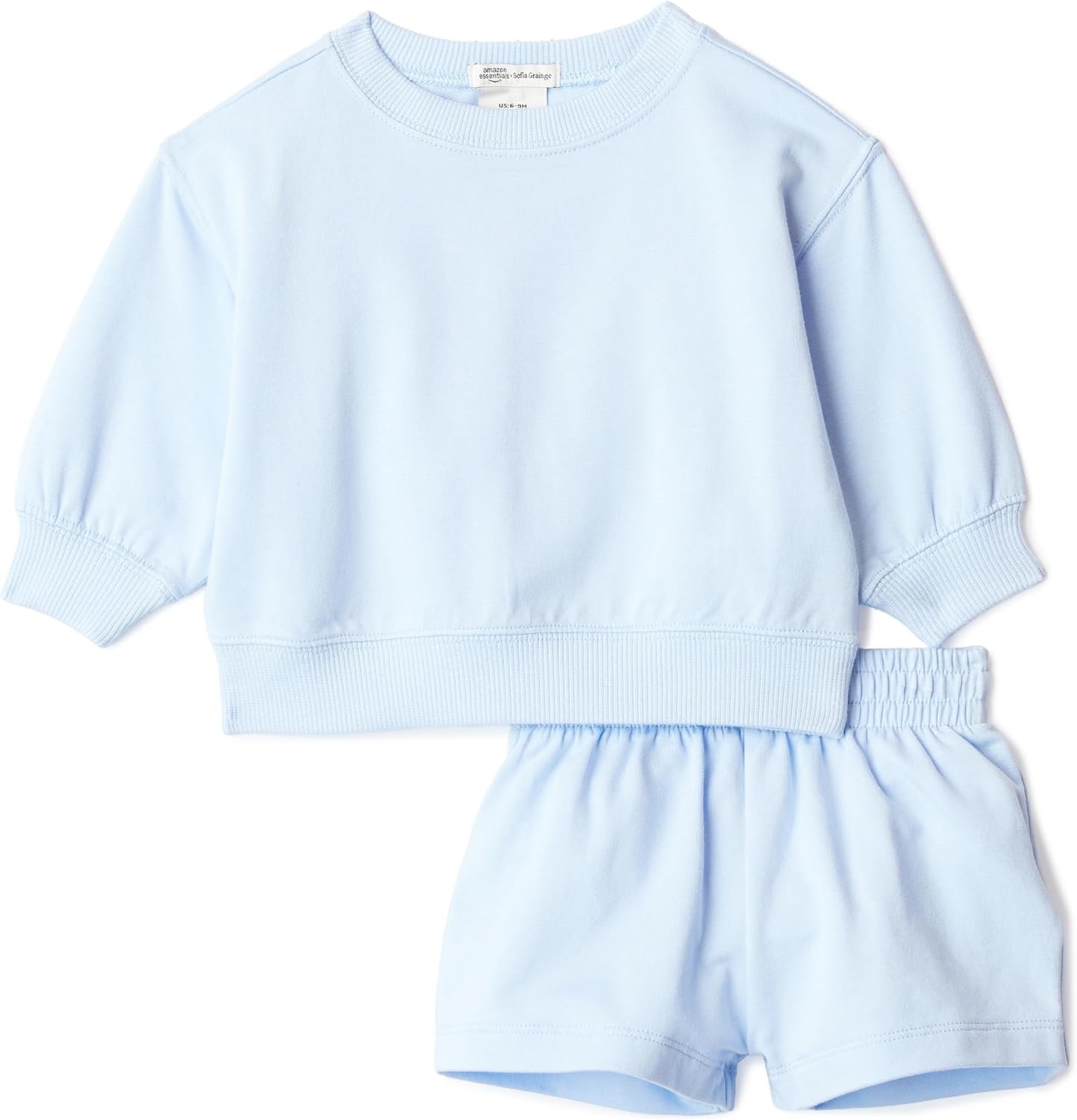Amazon Essentials x Sofia Grainge Unisex Babies Toddlers and Kids’ Sweatshirt and Shorts French Terry Play Set