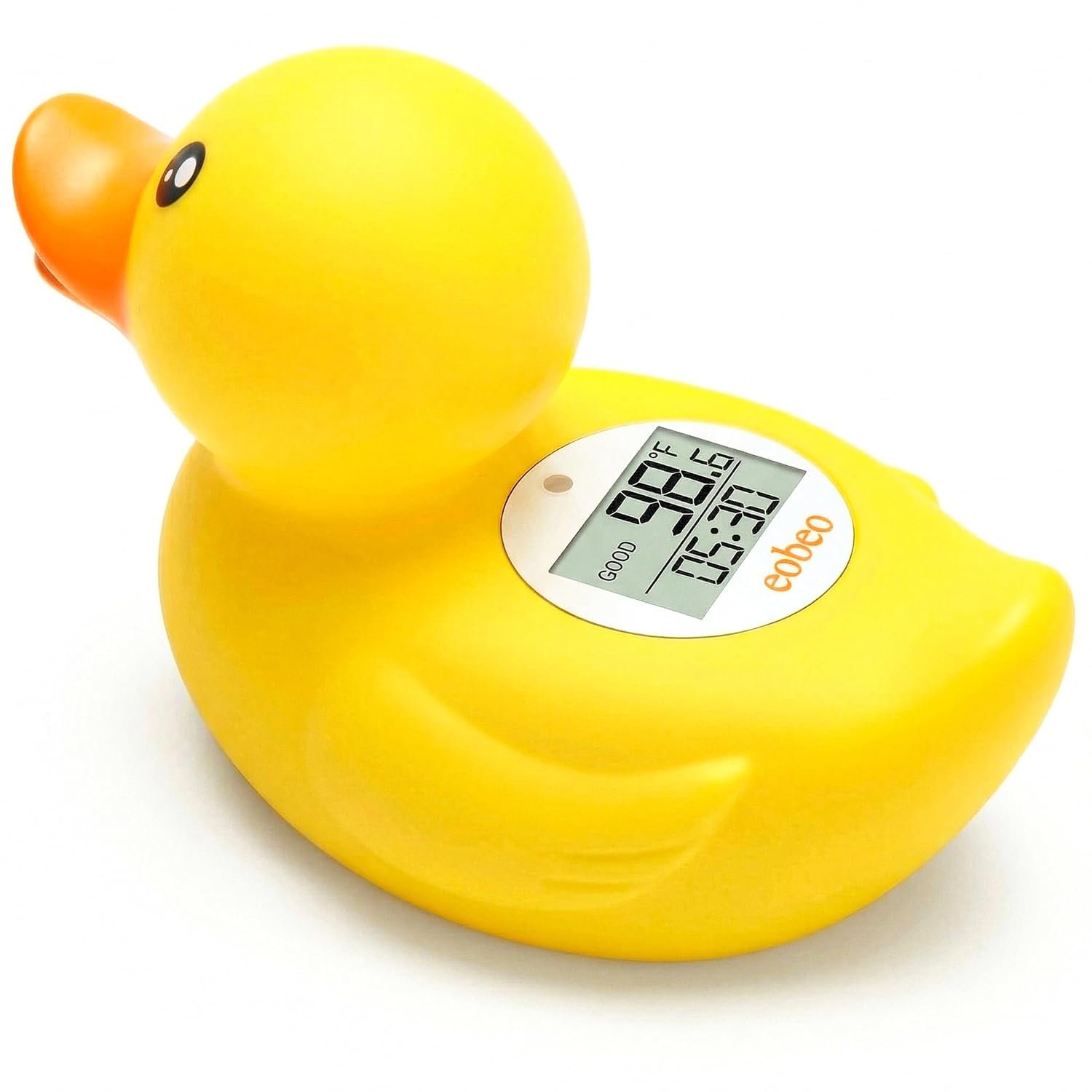 Baby Bath Thermometer with Smart Temperature Alert, Accurate Digital Water Thermometer, Adjustable High Temp Alert for Newborns, Floating Duck Toy with Timer, LED & Sound Alarm, BPA-Free, Waterproof