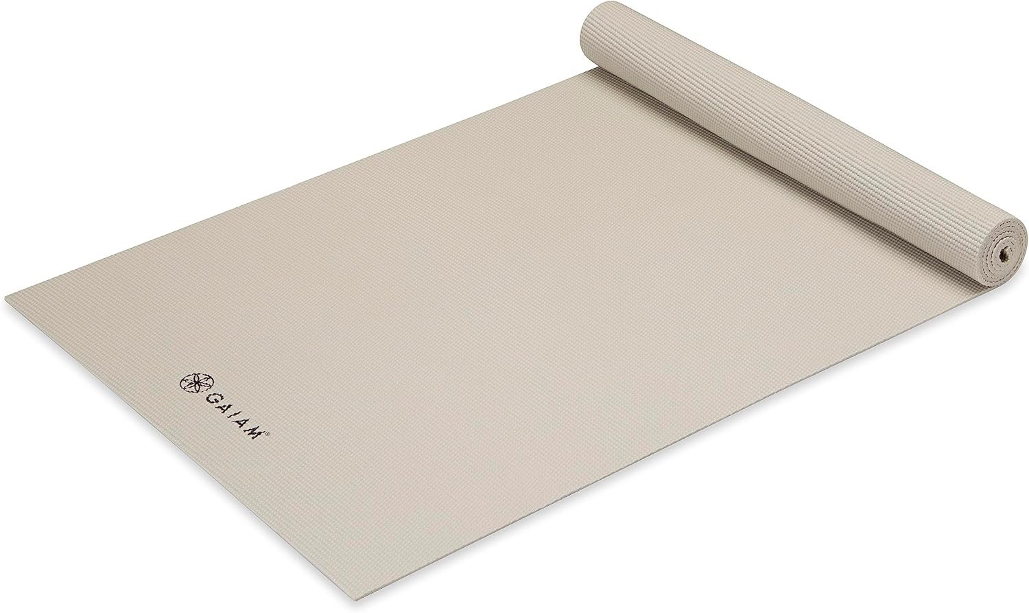Gaiam Yoga Mat – Premium Solid Thick Non Slip Exercise & Fitness Mat for All Types of Yoga, Pilates & Floor Workouts