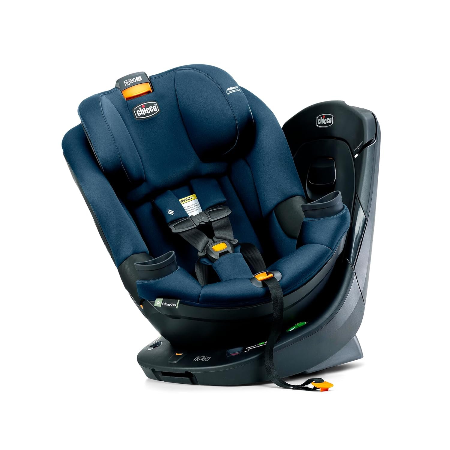 Chicco Fit360® SE ClearTex® Rotating Convertible Toddler Car Seat with 360 Degree Rotation for Rear-Facing and Forward-Facing Usage (No Infant Insert Included) | Stellar/Blue