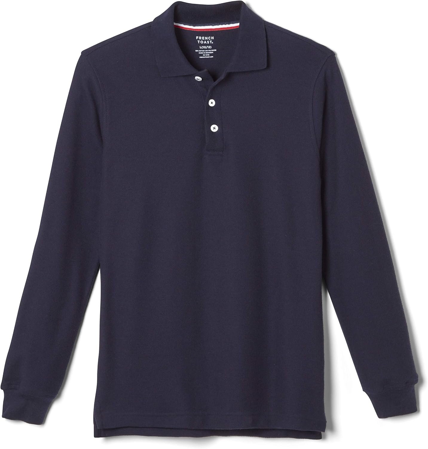 French Toast Boys Pique Polo School Uniform Shirt with Long Sleeves for Boys and Girls