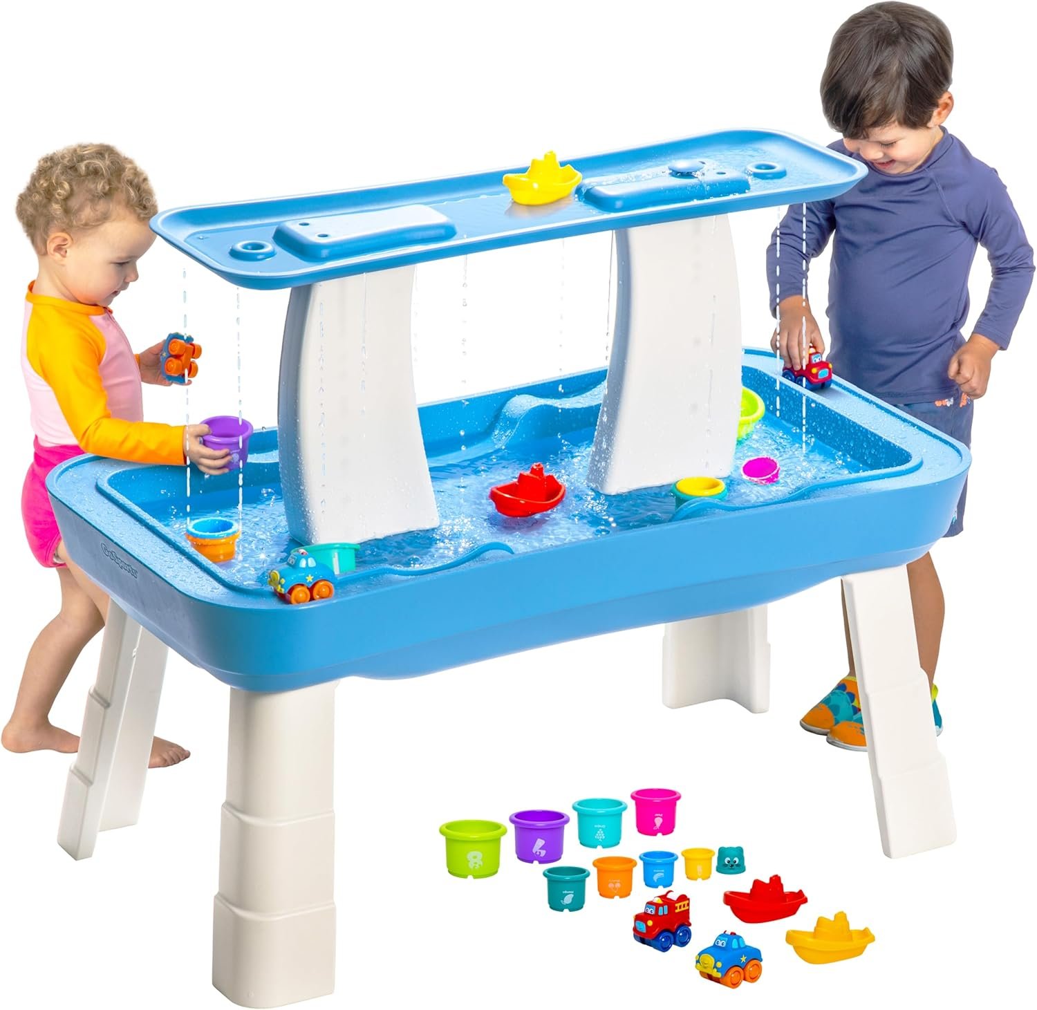 GoSports Water Table With Pump for Toddlers Ages 1.5-4 Years – Outdoor Play Table for Kids With Integrated Circulating Pump