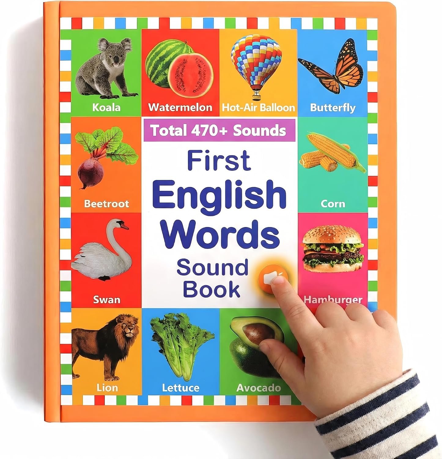 My First English Words Sound Book for Kids 3-6,470+ Words Audio Sound Books | 21 Themes Interactive Toddler Books , Educational Toys for Boys & Girls, Speech Therapy Activities