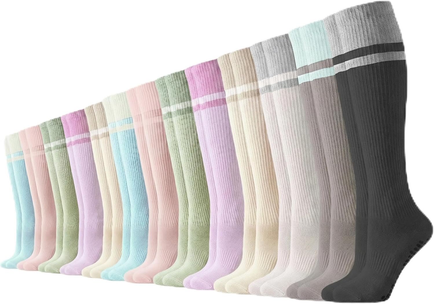 Women’s Non-Slip Grip Socks with Arch Support – Breathable Compression Socks for Pilates, Fitness, Nursing & Pregnancy