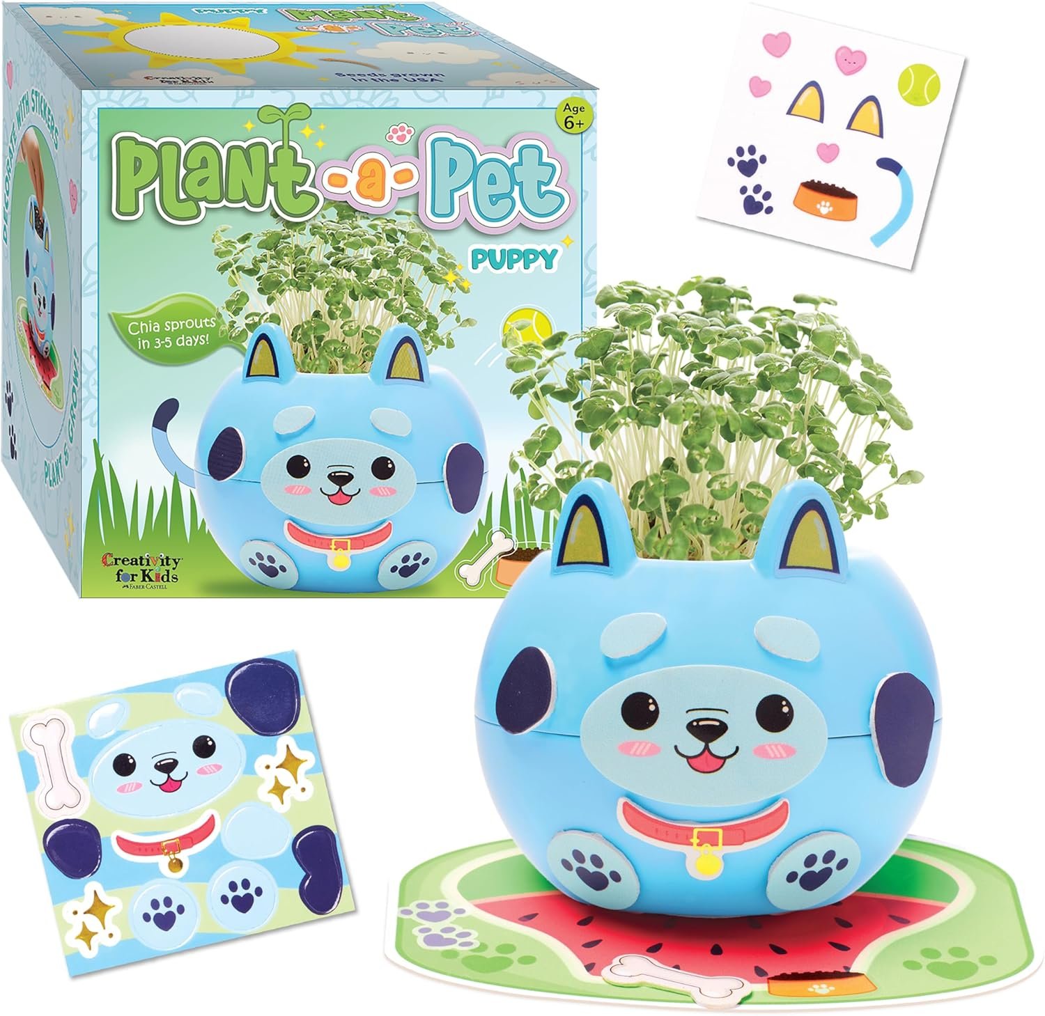 Creativity for Kids Plant-A-Pet: Puppy Toys for Girls – Mini Gifts for Girls, Arts and Crafts for Kids, DIY Activity Set & Screen Free Summer Fun (Ages 6+)