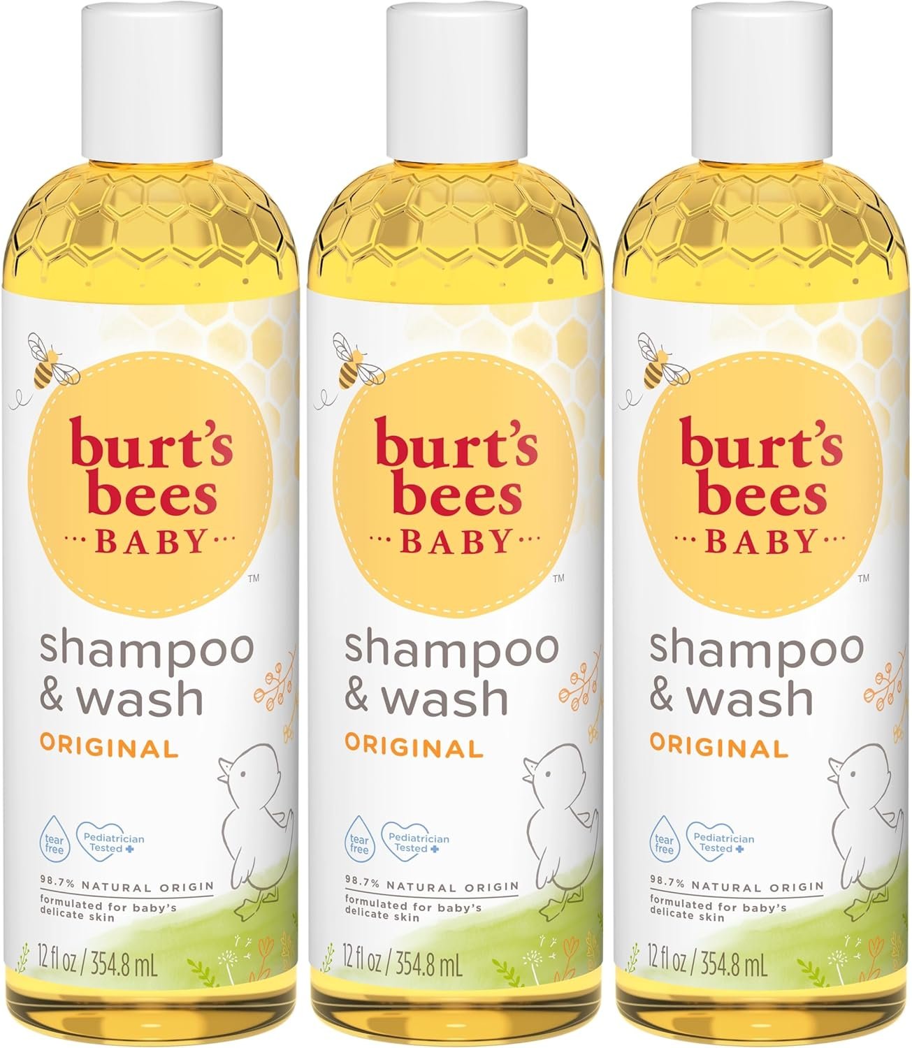 Burt’s Bees Baby Shampoo & Wash, Tear Free Soap, Baby Care, Original,12 Ounce (Pack of 3)