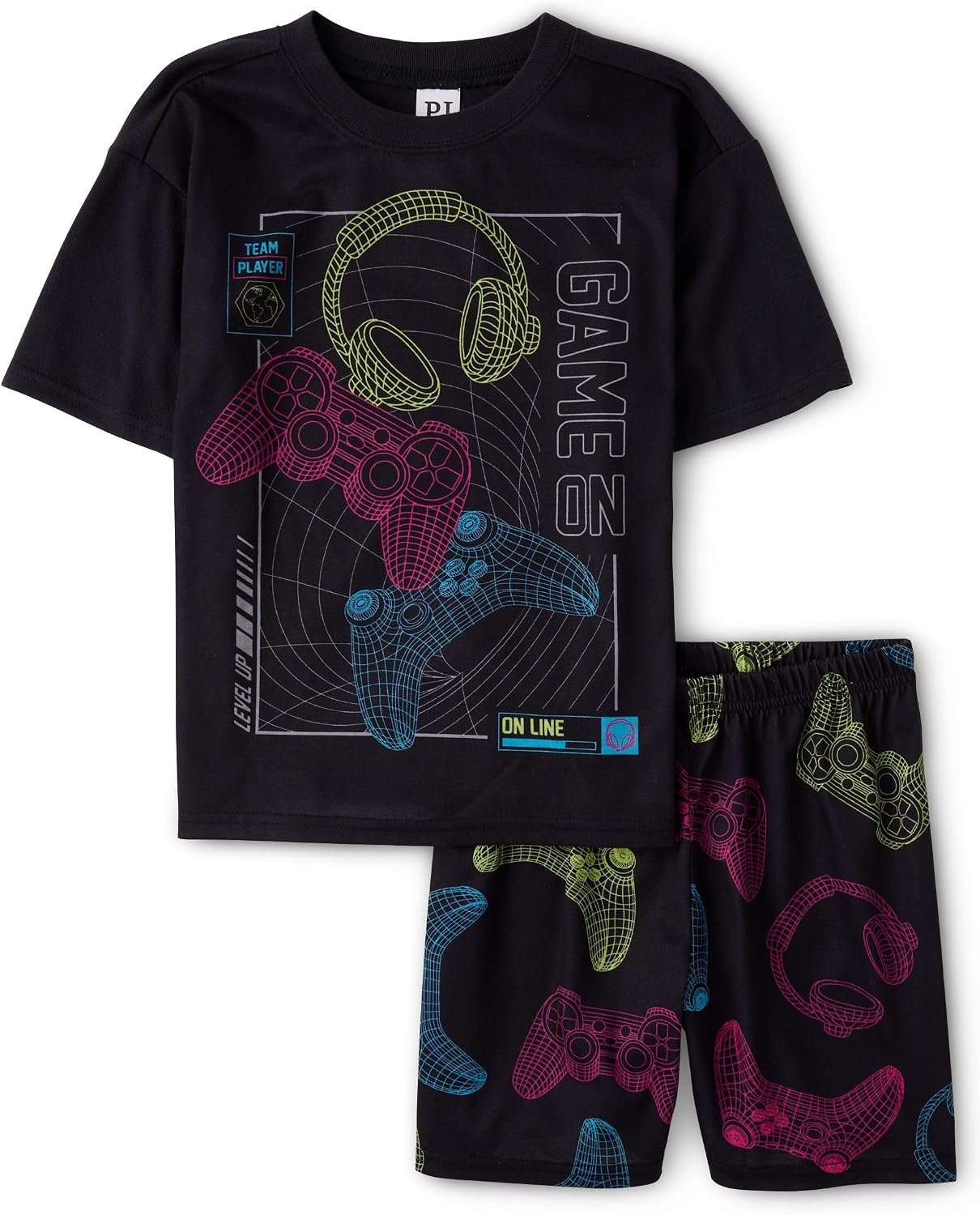 The Children’s Place boys Short Sleeve Top and Shorts,2 Piece Pajama Set