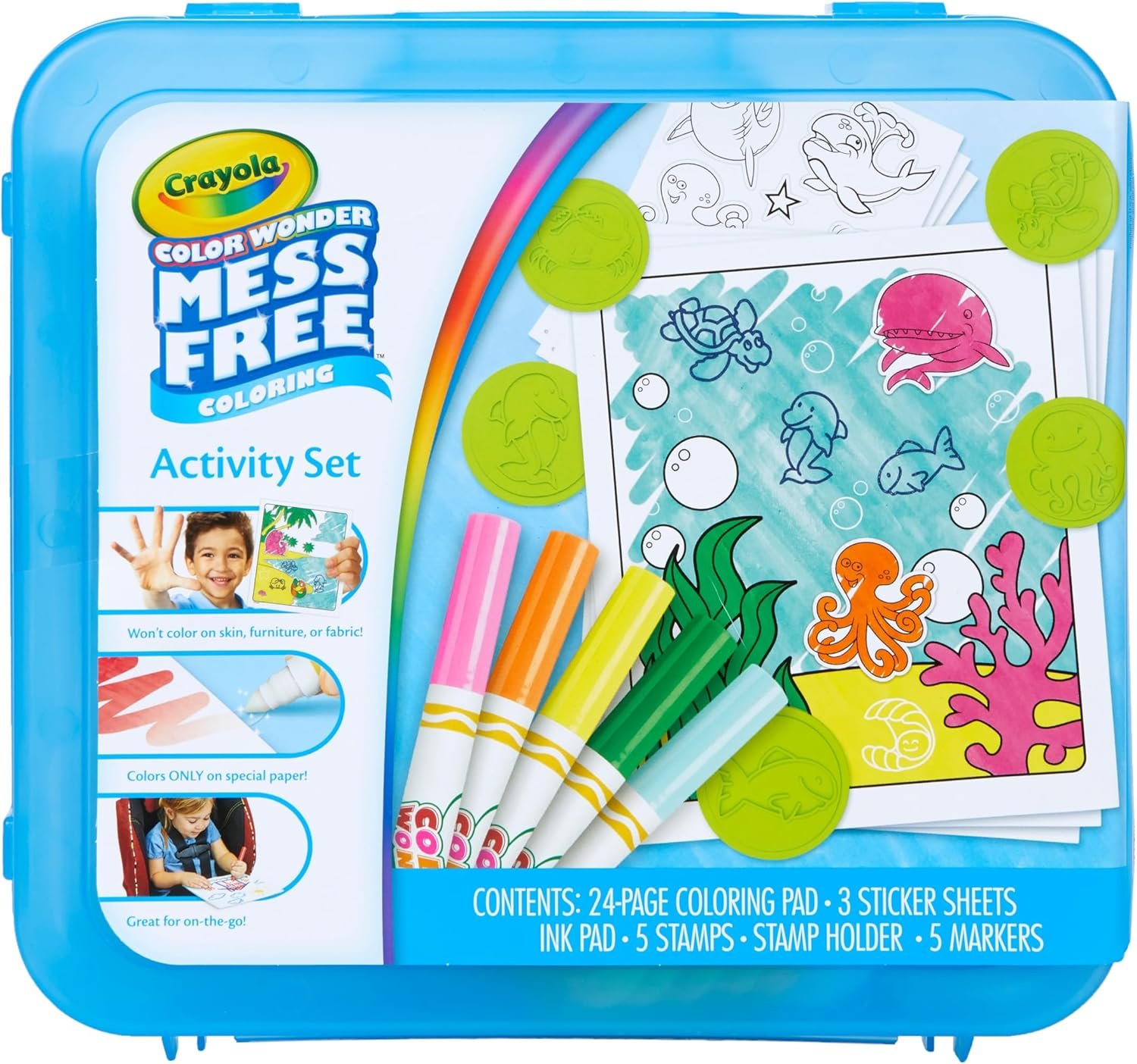 Crayola Color Wonder Mess Free Coloring Activity Set (30+ Pcs), Travel Art Kit, Gift for Kids & Toddlers, Ages 3+