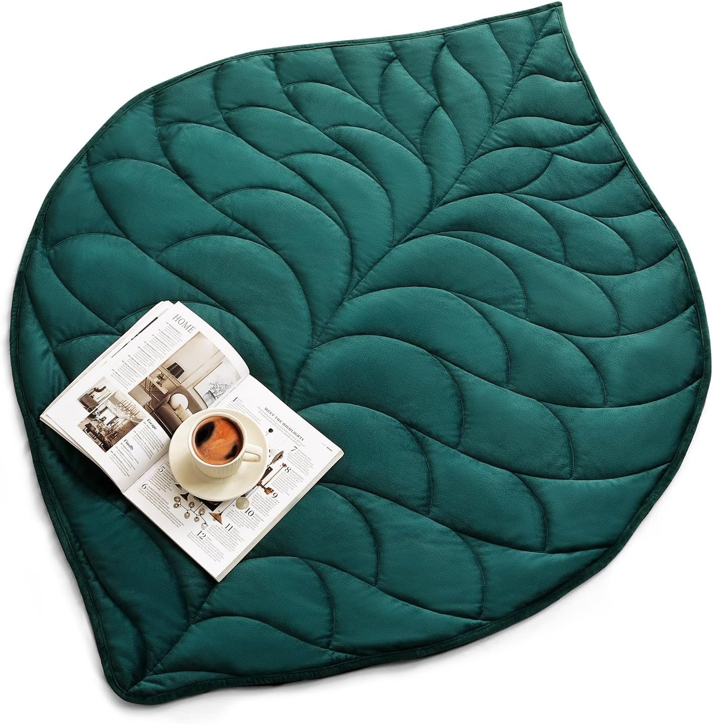 Kaisa Weighted Lap Blanket 7 lbs 41″ x 53″, Cozy Luxury Crystal Velvet Small Weighted Blanket for Adults, Portable Travel Weighted Blanket for Relaxation, All-Season Blanket, Machine Washable, Green