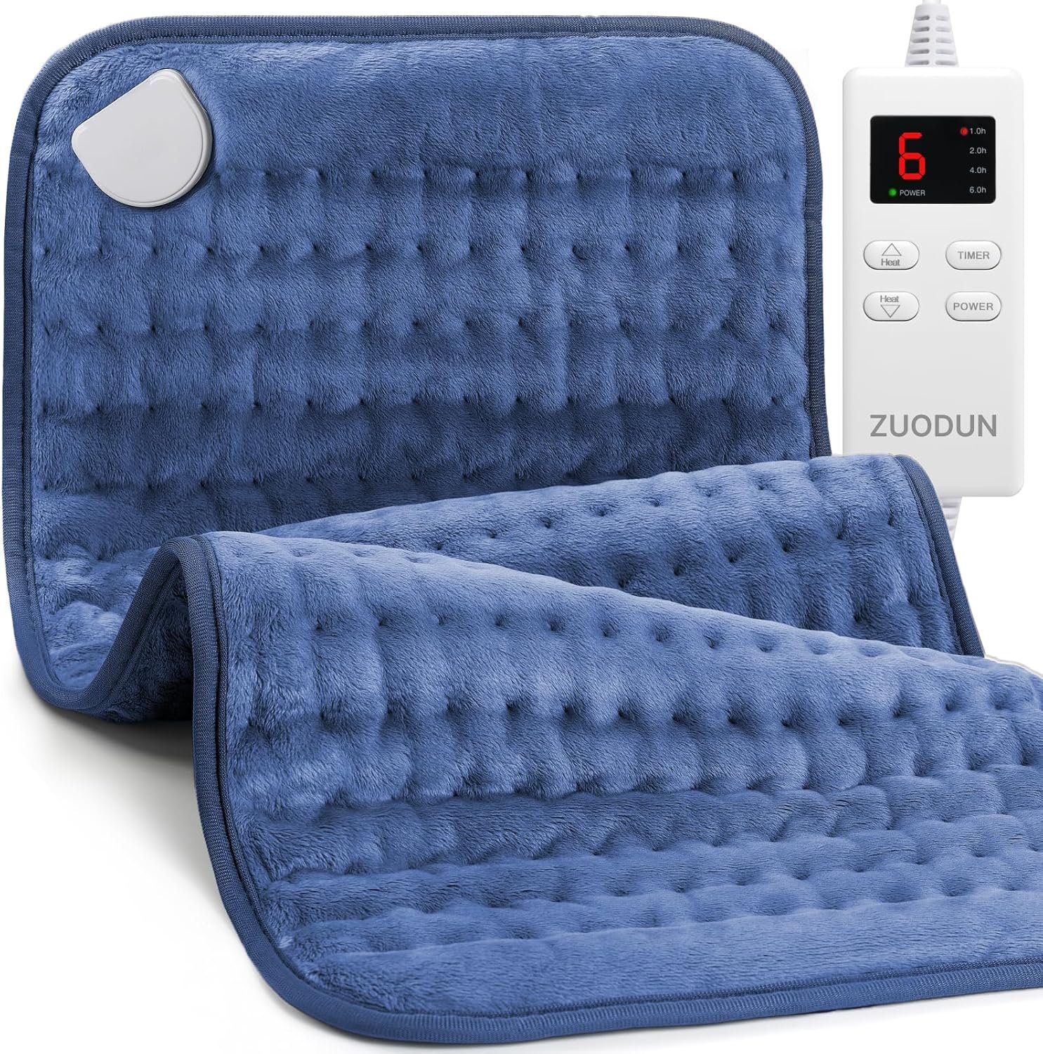Blue Heating Pad Perfect Christmas, Mothers Day & Birthday Gifts for Women, Mom, Grandma, Soothing Electric Heat Wrap, Cozy Stocking Stuffer & White Elephant Gift