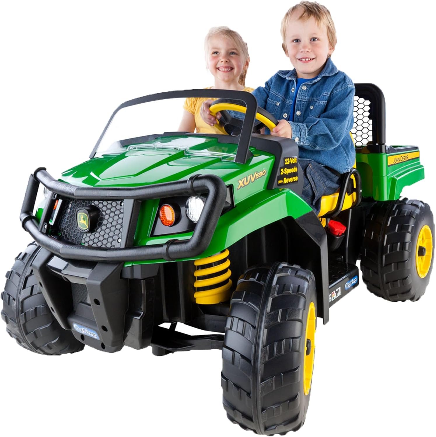 Peg Perego John Deere Gator XUV Extra-Large 12 Volt Ride-on, Durable Design for Kids 3-8, Green