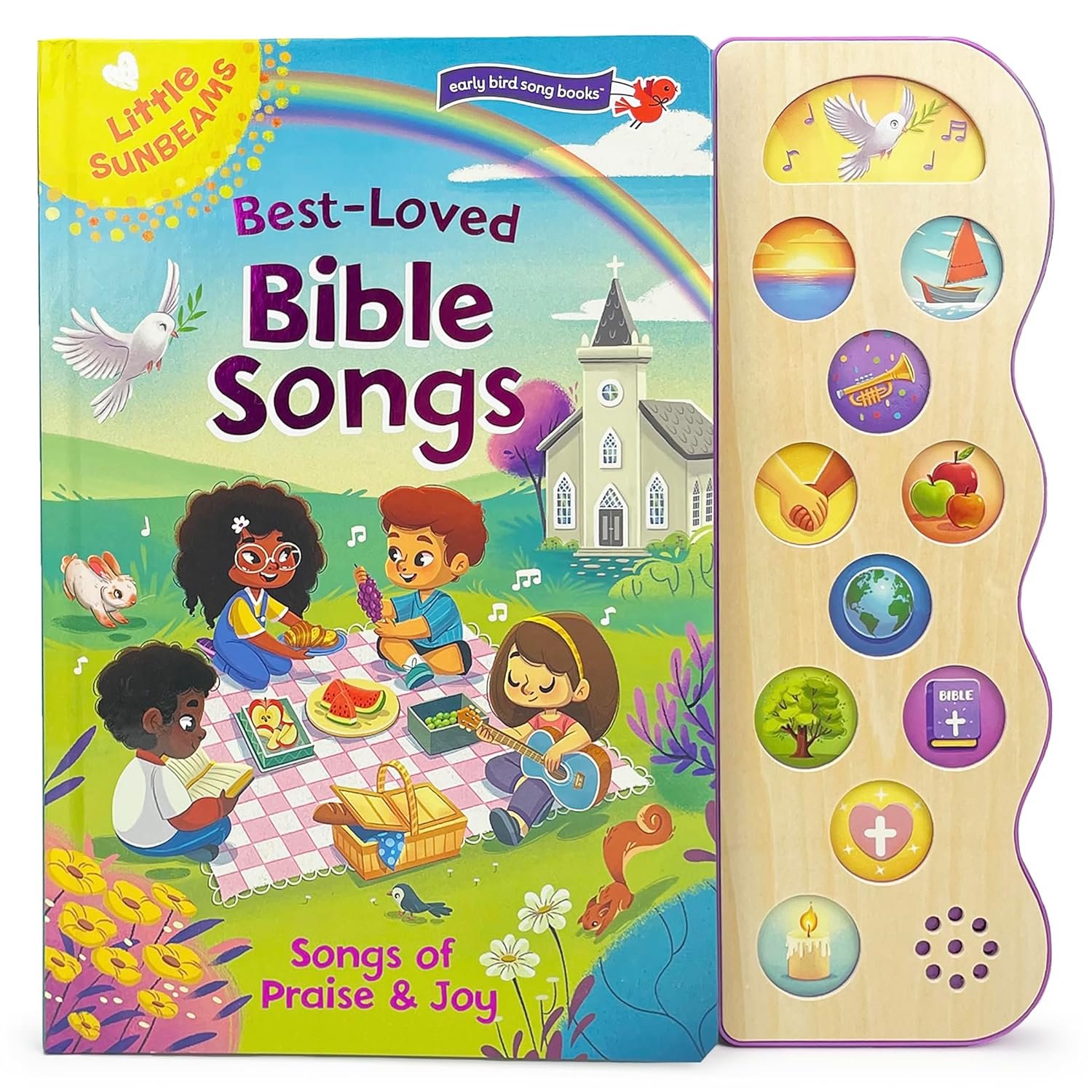 Best Loved Bible Songs – Childrens Board Book with Sing-Along Tunes to Favorite Religious Melodies – Read and Sing with Songs of Praise and Joy (Little Sunbeams: Early Bird Song Books)