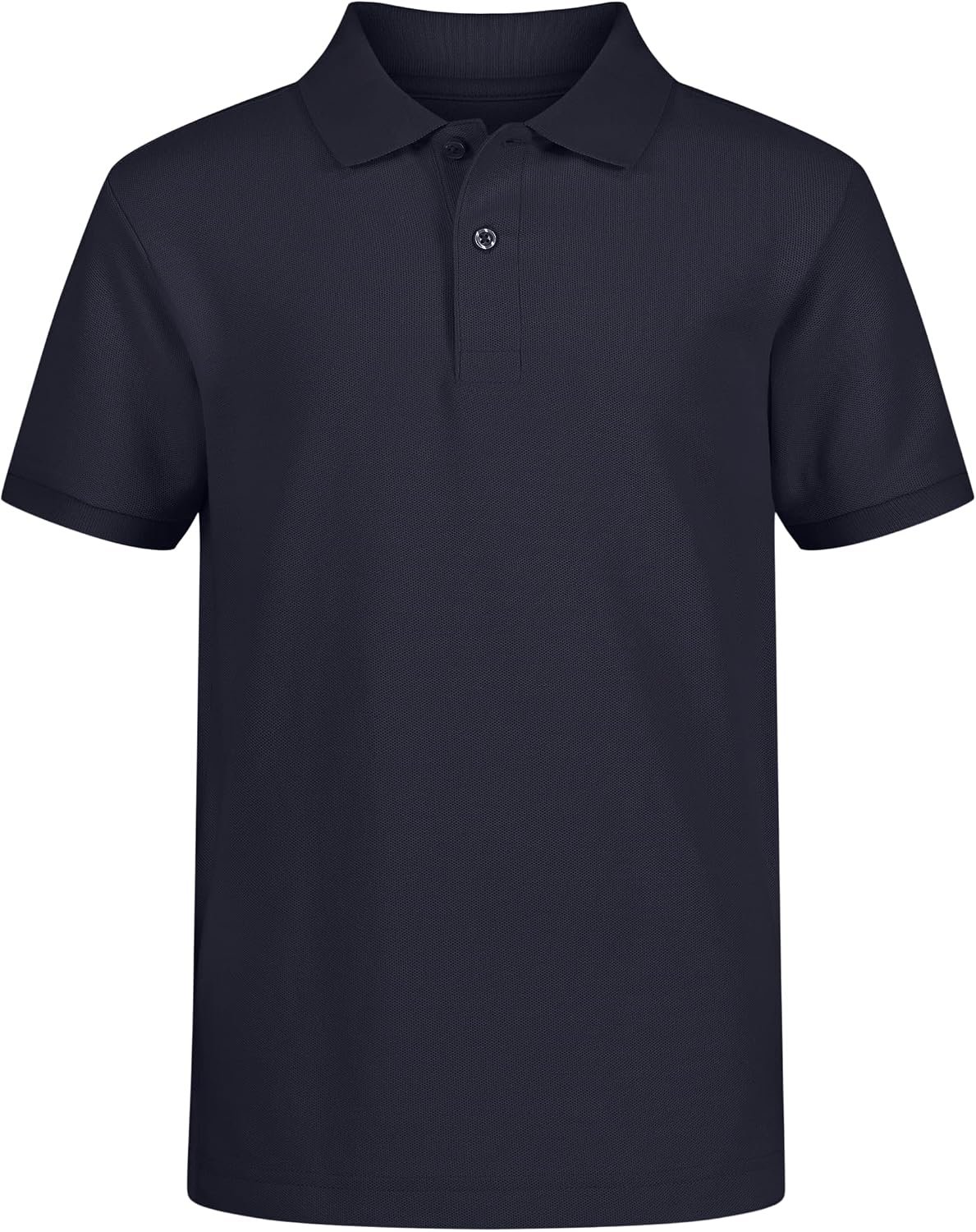 IZOD Boys’ School Uniform Short Sleeve Polo Shirt, Button Closure, Comfortable & Soft Pique Fabric