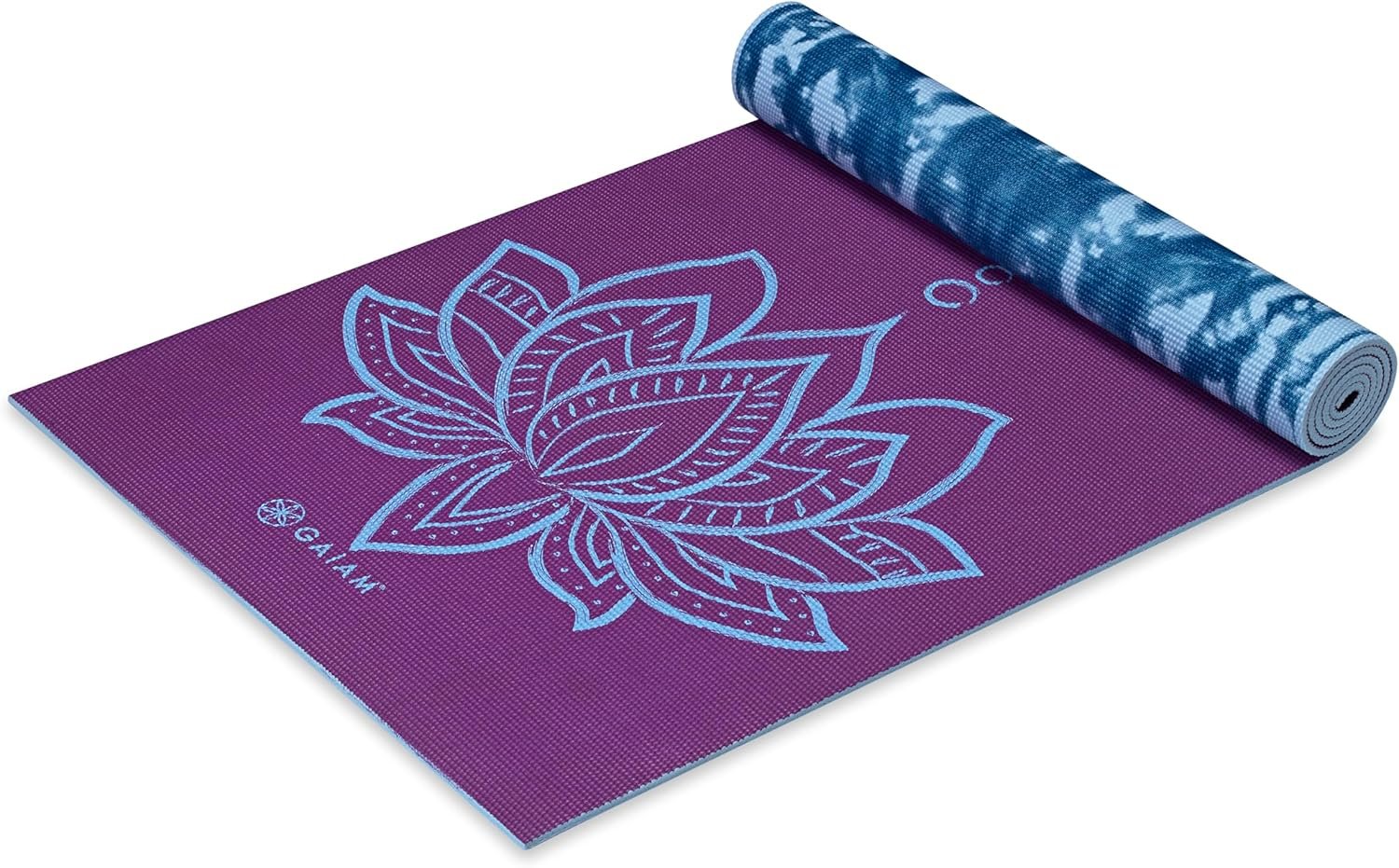 Gaiam Yoga Mat – Premium Print Reversible Extra Thick Non Slip Exercise & Fitness Mat for All Types of Yoga, Pilates & Floor Workouts