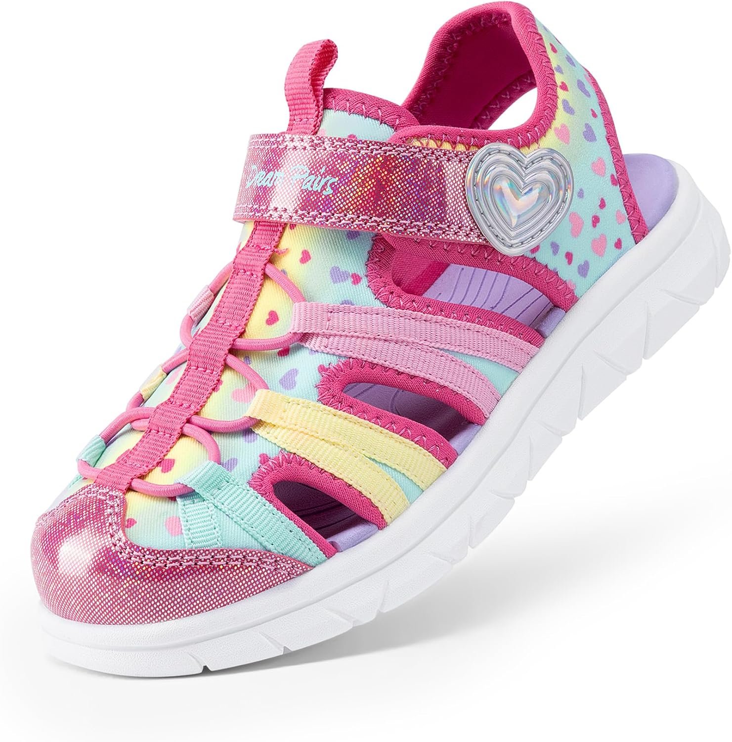 DREAM PAIRS Toddler Boys Girls Sport Sandals Cute Breathable Lightweight Outdoor Play Water Casual Closed Toe Hook and Loop for Toddlers/Little/Big Kids