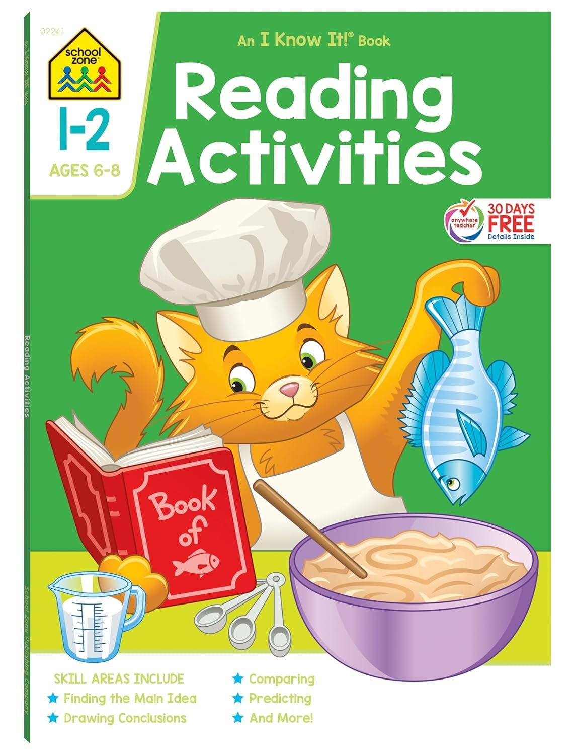 School Zone Reading Activities 1-2 Workbook: 64 Pages, 1st Grade, 2nd Grade, Comprehension, Comparing, Contrasting, Evaluating, Ages 6 to 8 (I Know It! Book Series)