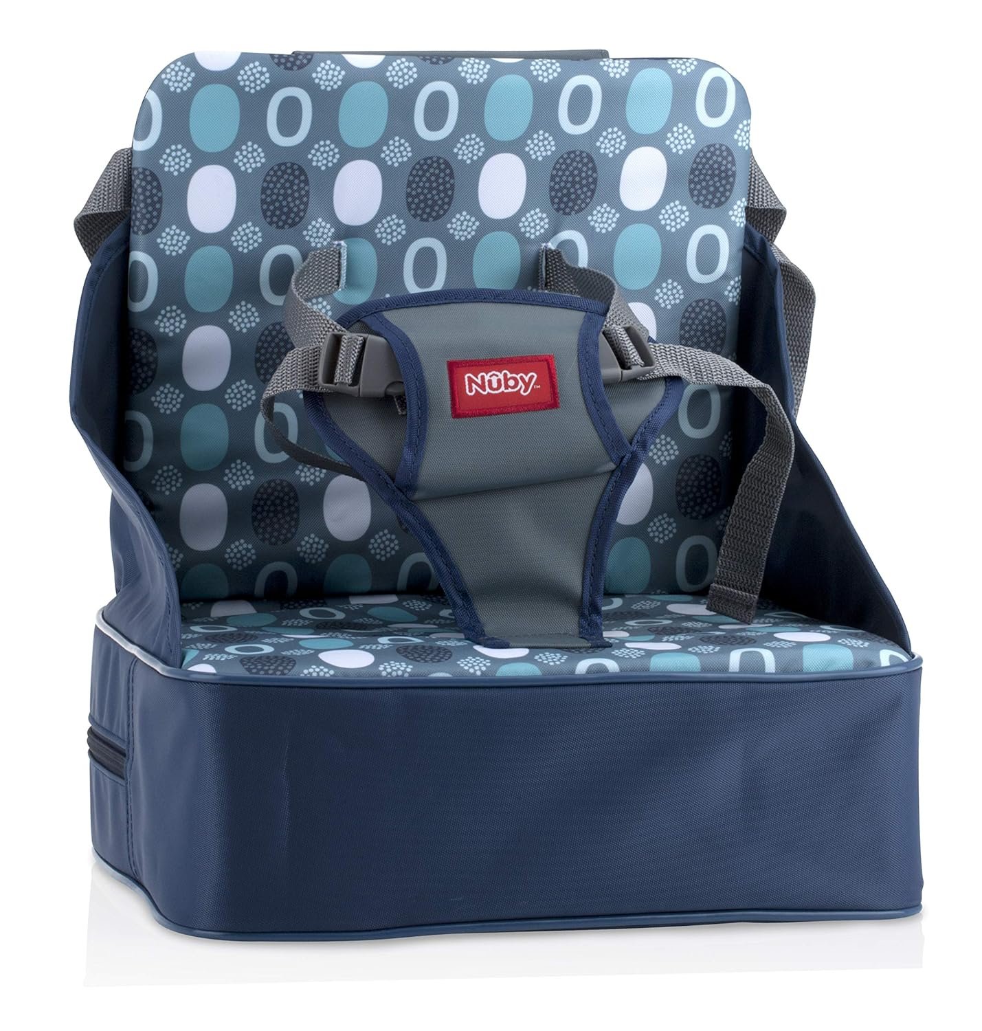 Nuby Easy Go Booster Seat for Kitchen Chair – Travel Booster Seat for Babies and Toddlers – 9+ Months – Holds up to 35 Pounds – Blue