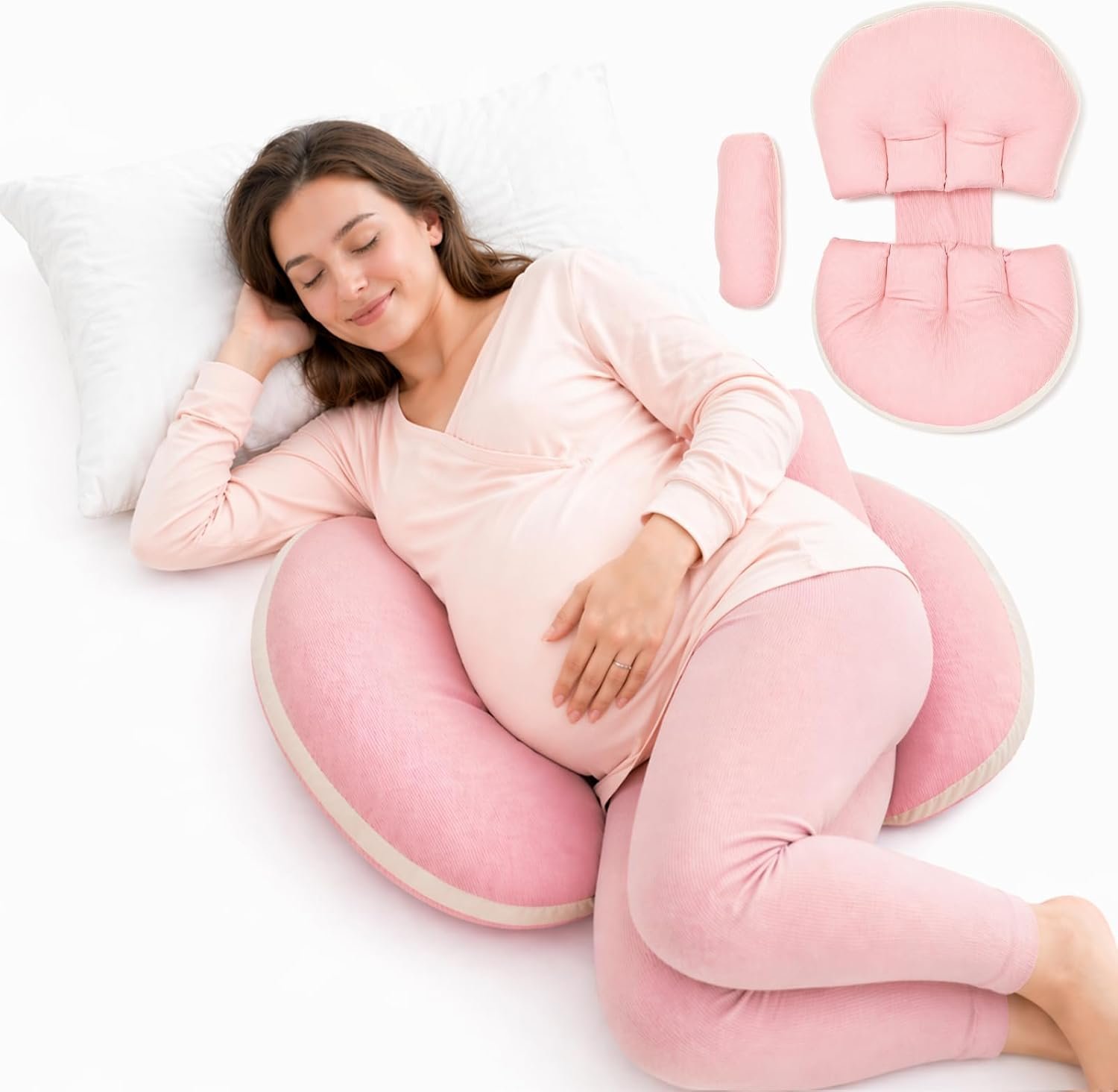 Pregnancy Wedge Pillow for Side Sleeping,Portable Maternity Pillow,Soft Pregnancy Pillow for Side Sleeping with WAIS.