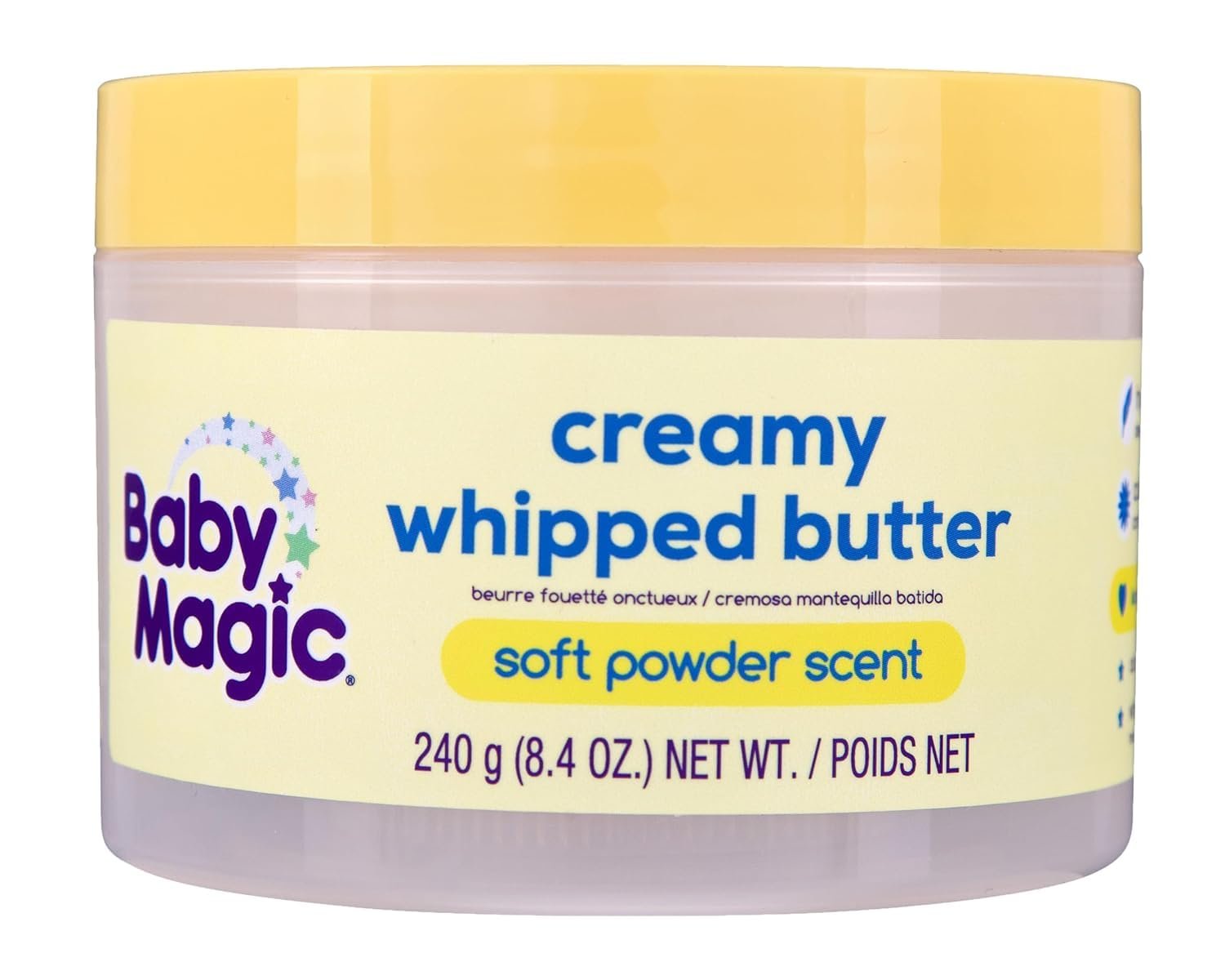 Baby Magic Creamy Whipped Butter, Soft Powder Scent, Helps Keep Skin Feeling Healthy and Baby Soft, Hypoallergenic, 8.4 fl oz.