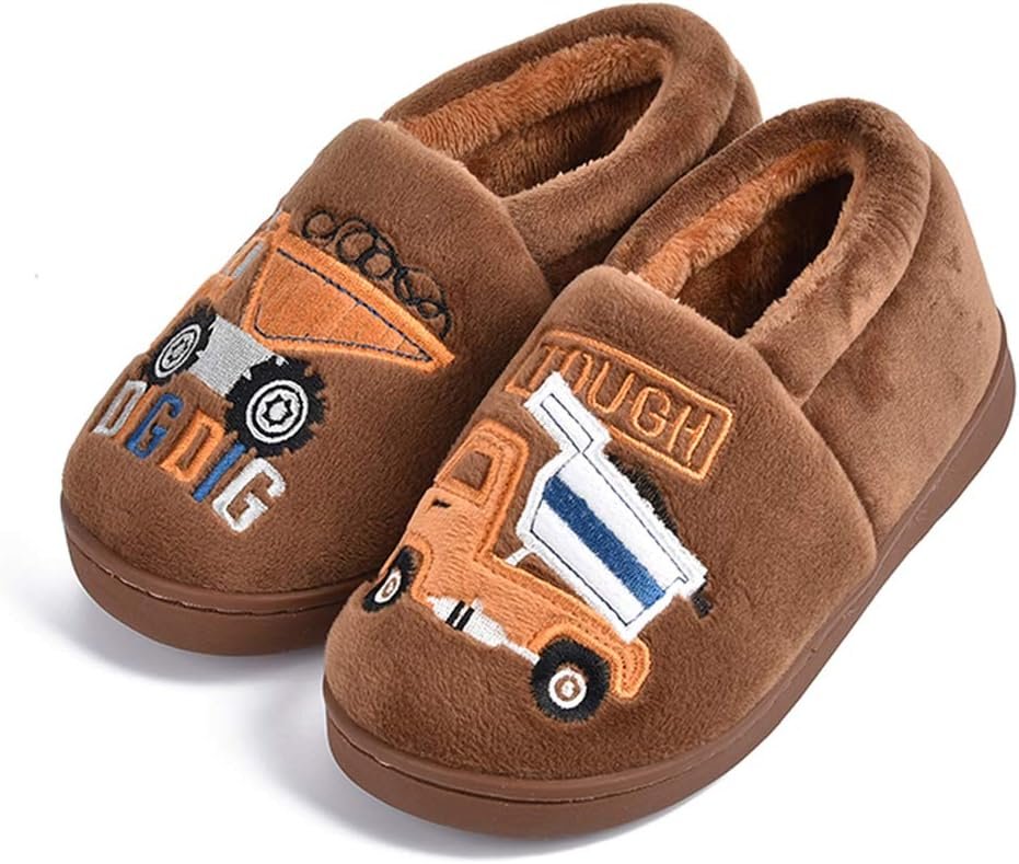 SITAILE Toddler Slippers Boys Girls House Shoes Little Kids Home Indoor Bedroom Cute Warm Winter Slipper