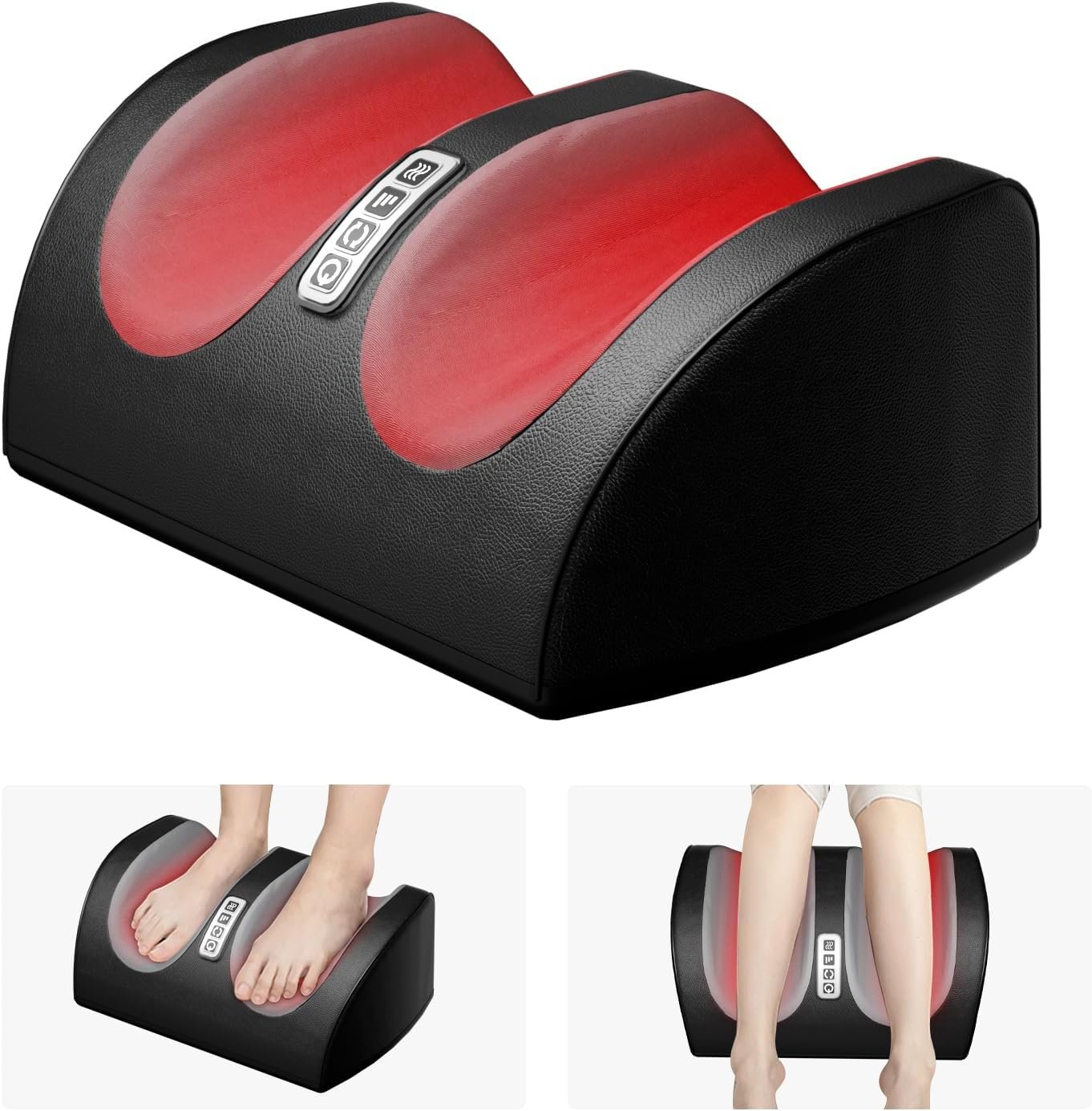 LINGTENG Shiatsu Foot Massager with Heat, FSA Eligible HSA Foot Massager for Foot Massage and Calf Massage, Foot and Calf Massager with Roller, Gifts for Mom & Dad, Fathers & Mothers Day Gifts