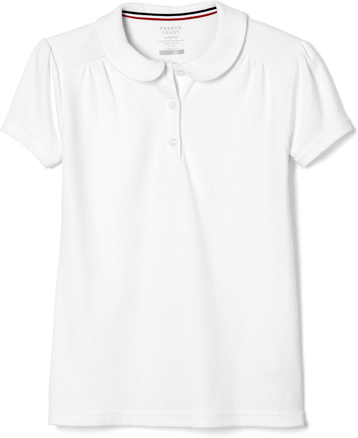 French Toast Toddler Girls Short Sleeve Peter Pan Collar Polo