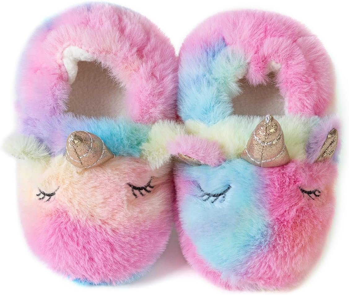 Baby Girl’s Premium Soft Plush Slippers Cartoon Warm Winter House Shoes