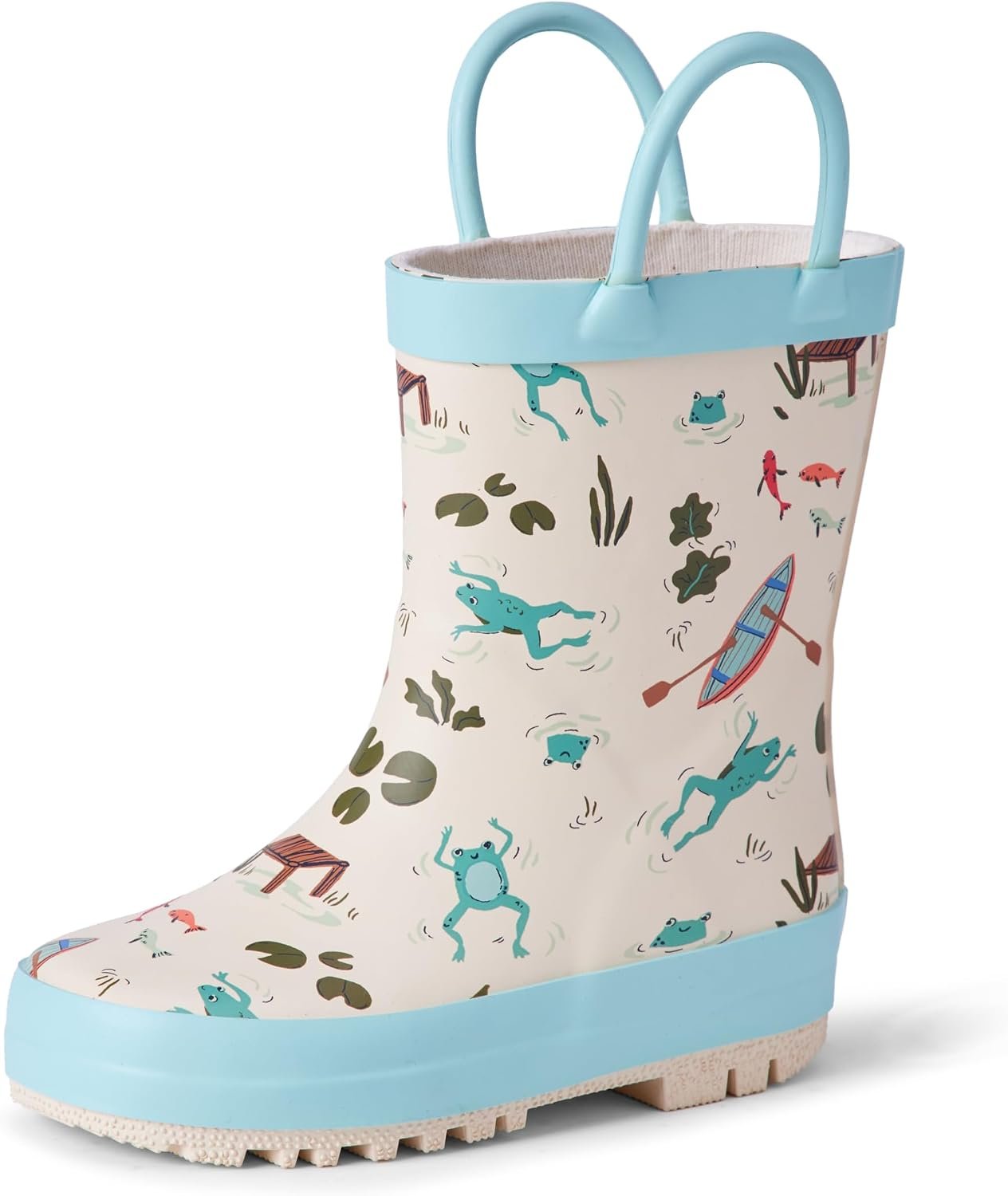 Amazon Essentials x Sofia Grainge Unisex Toddlers’ Waterproof Rubber Rain Boots for Boys and Girls