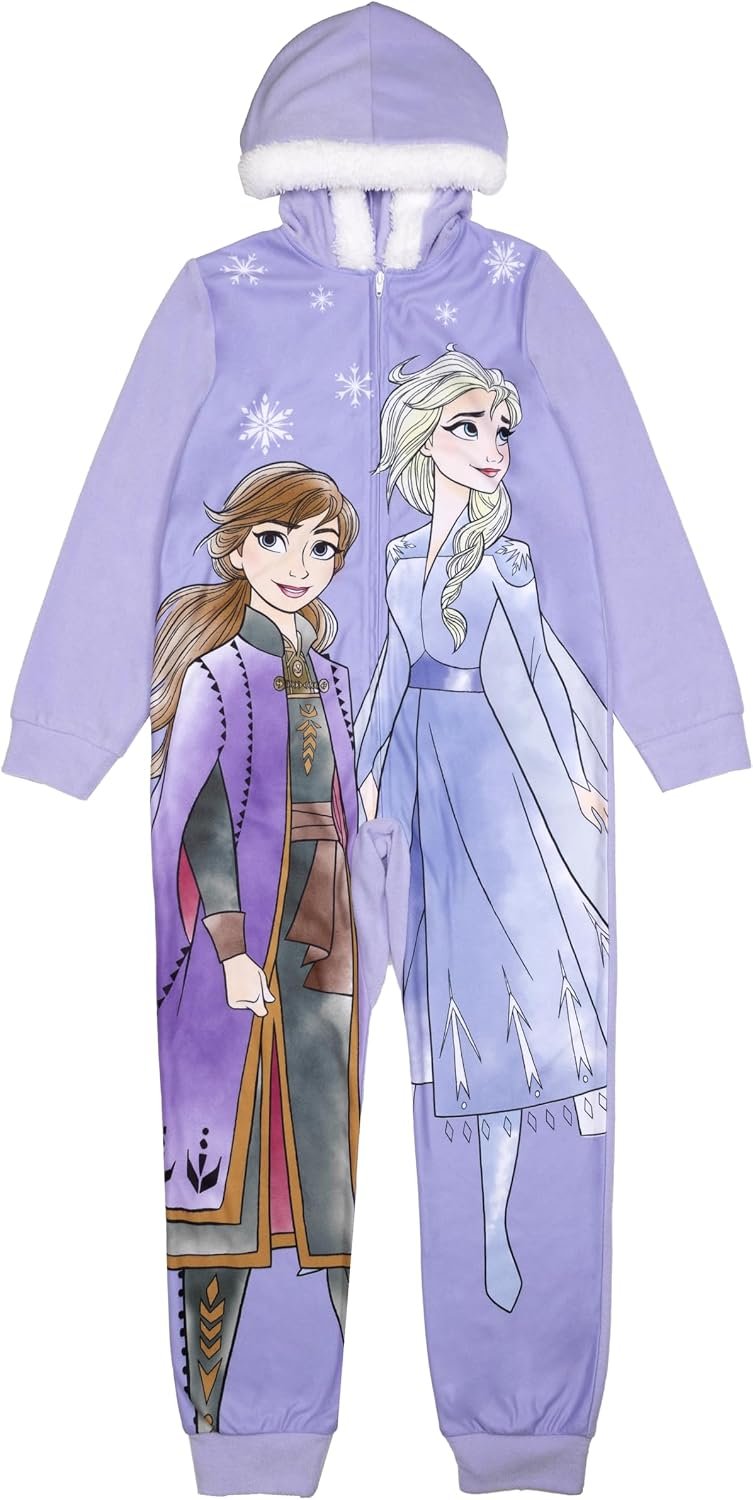 Disney Girls’ Hooded Blanket Sleeper, Comfortable Pajamas Nightwear, Soft & Cute for Kids
